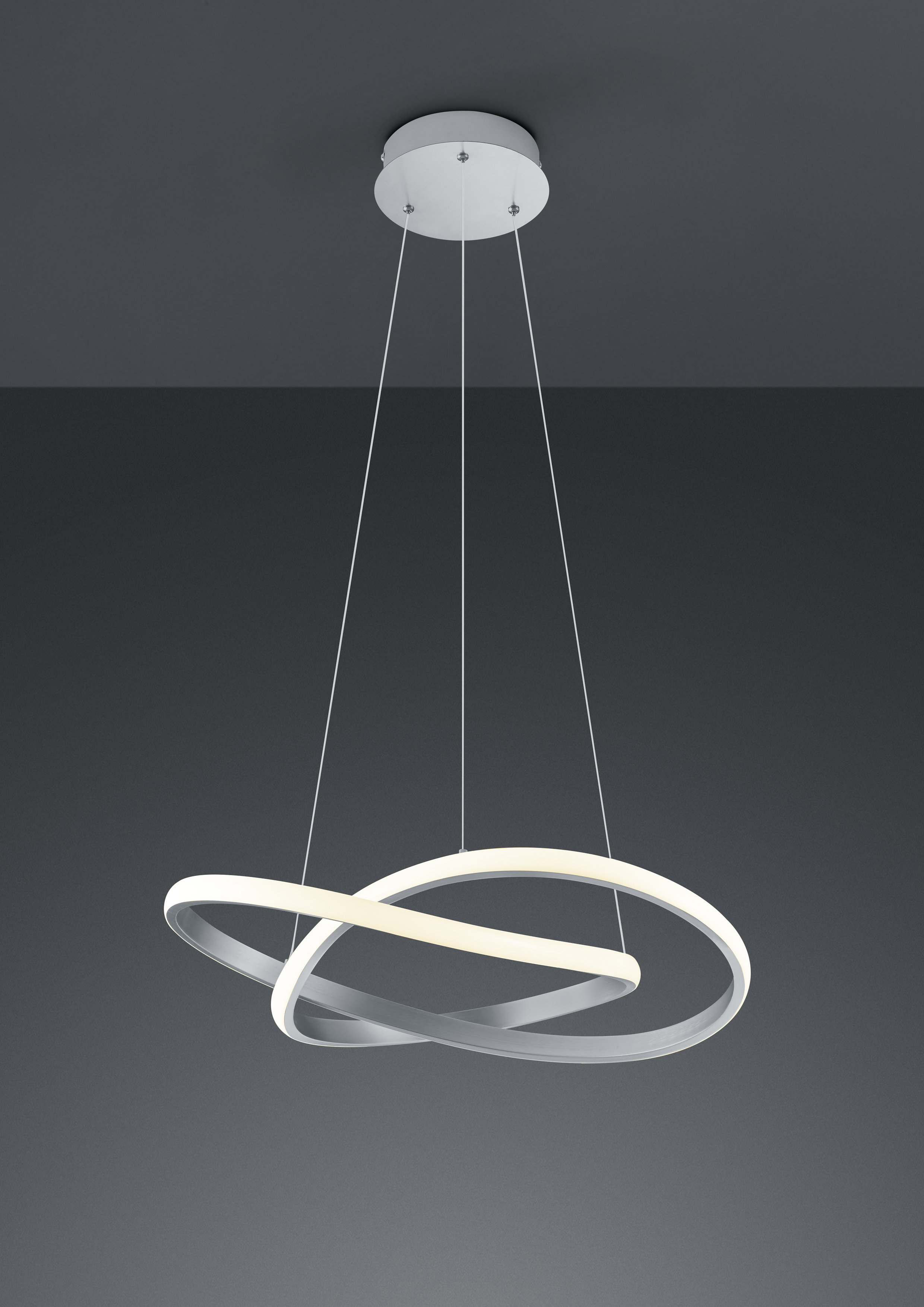 Pendelleuchte Course - 1flg., Metall/Nickel matt, ca. Höhe. max: 150 cm