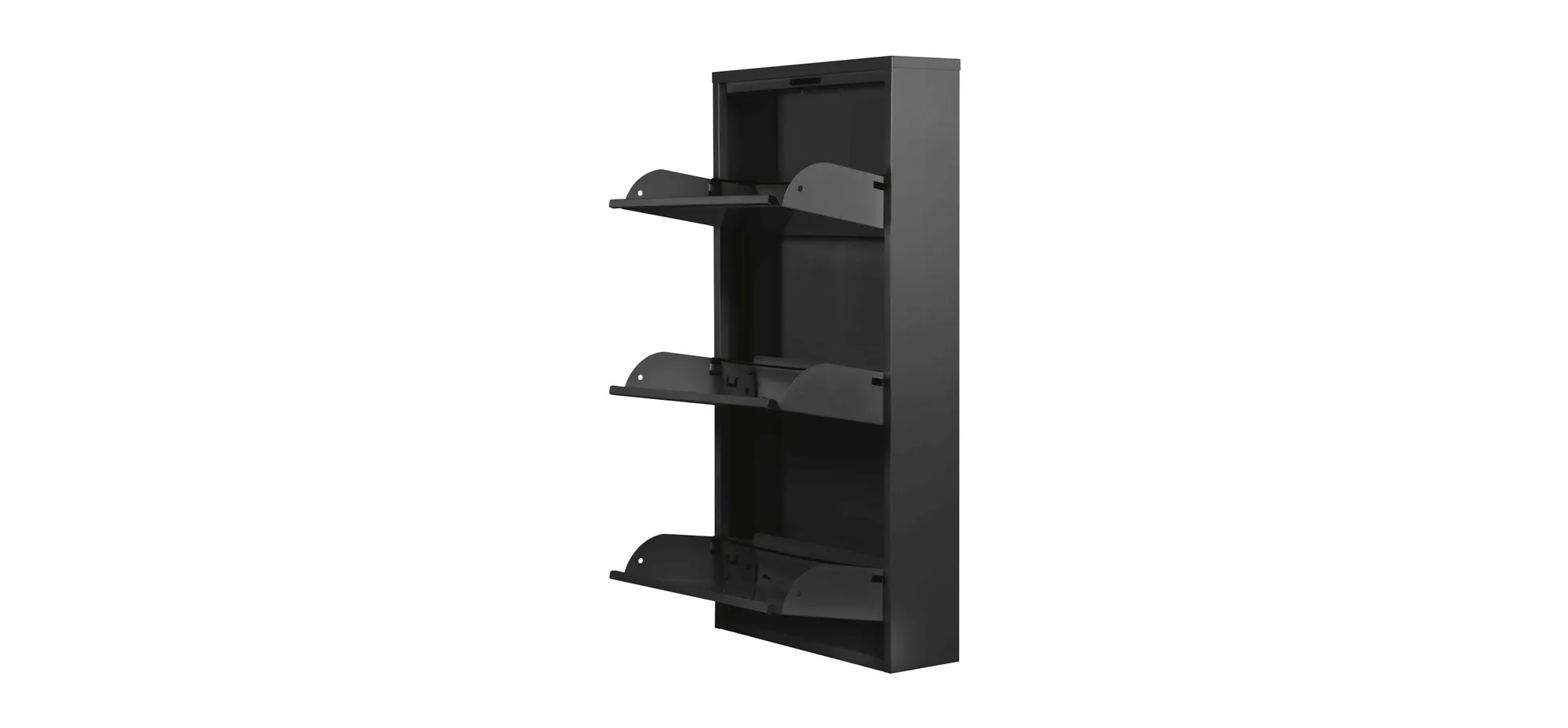 Schuhschrank - B ca. 50 cm, Schwarz