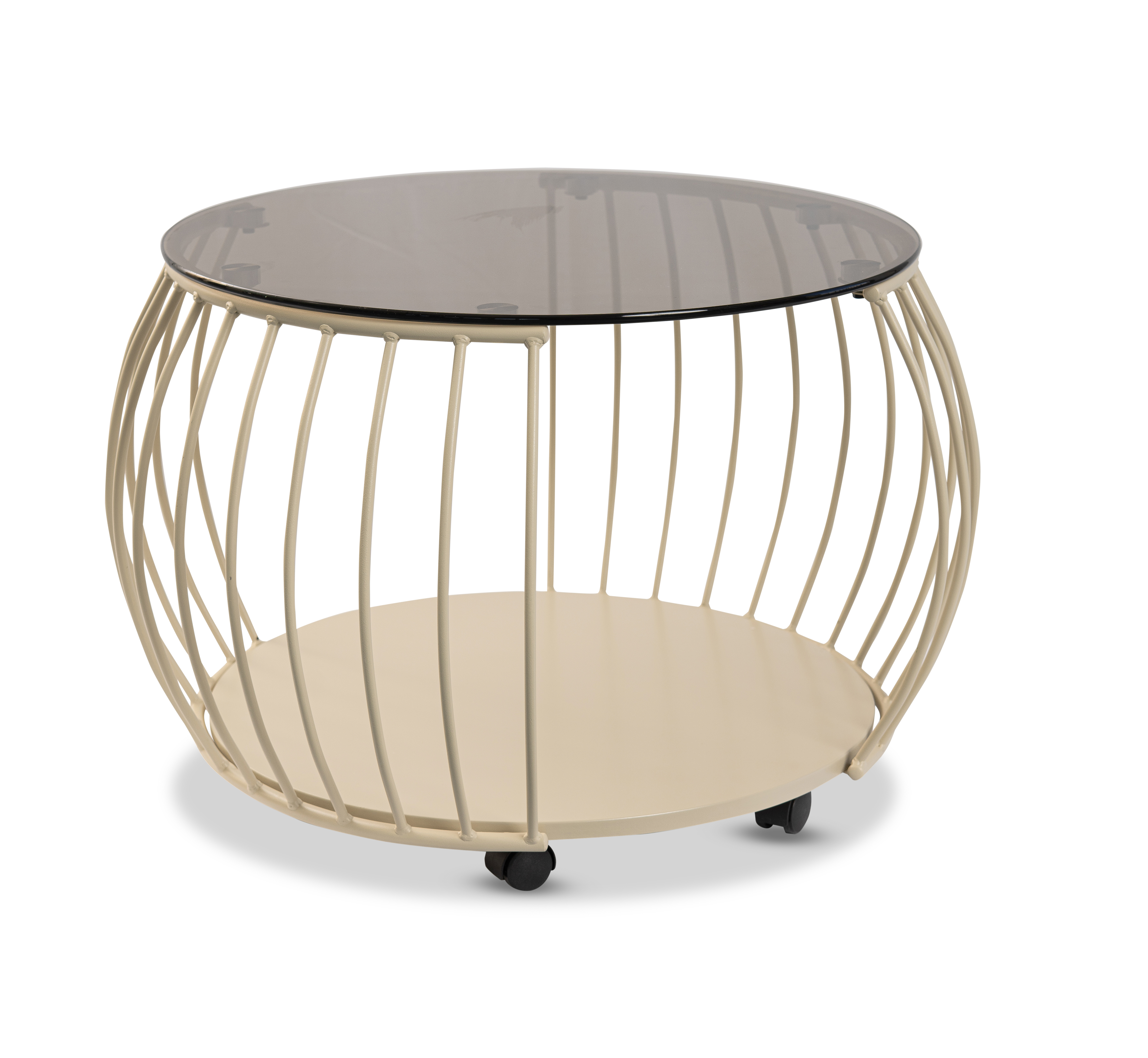 Couchtisch, rund, 80 cm, Glas bronze - Marika