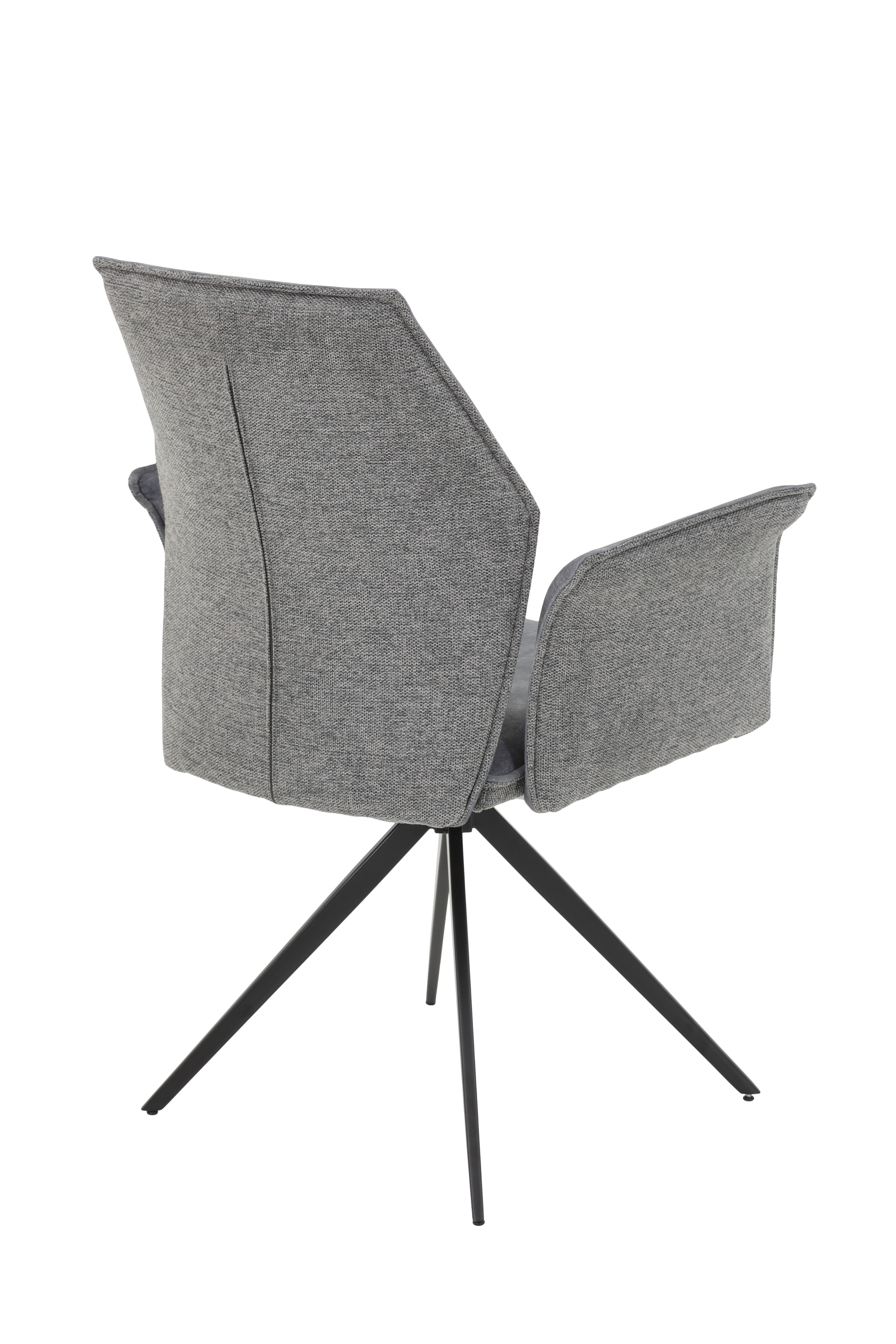 Sessel, Bezug grau, Gestell schwarz - MyTrend358