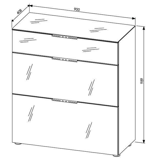Schuhschrank, weiß - Ilaria