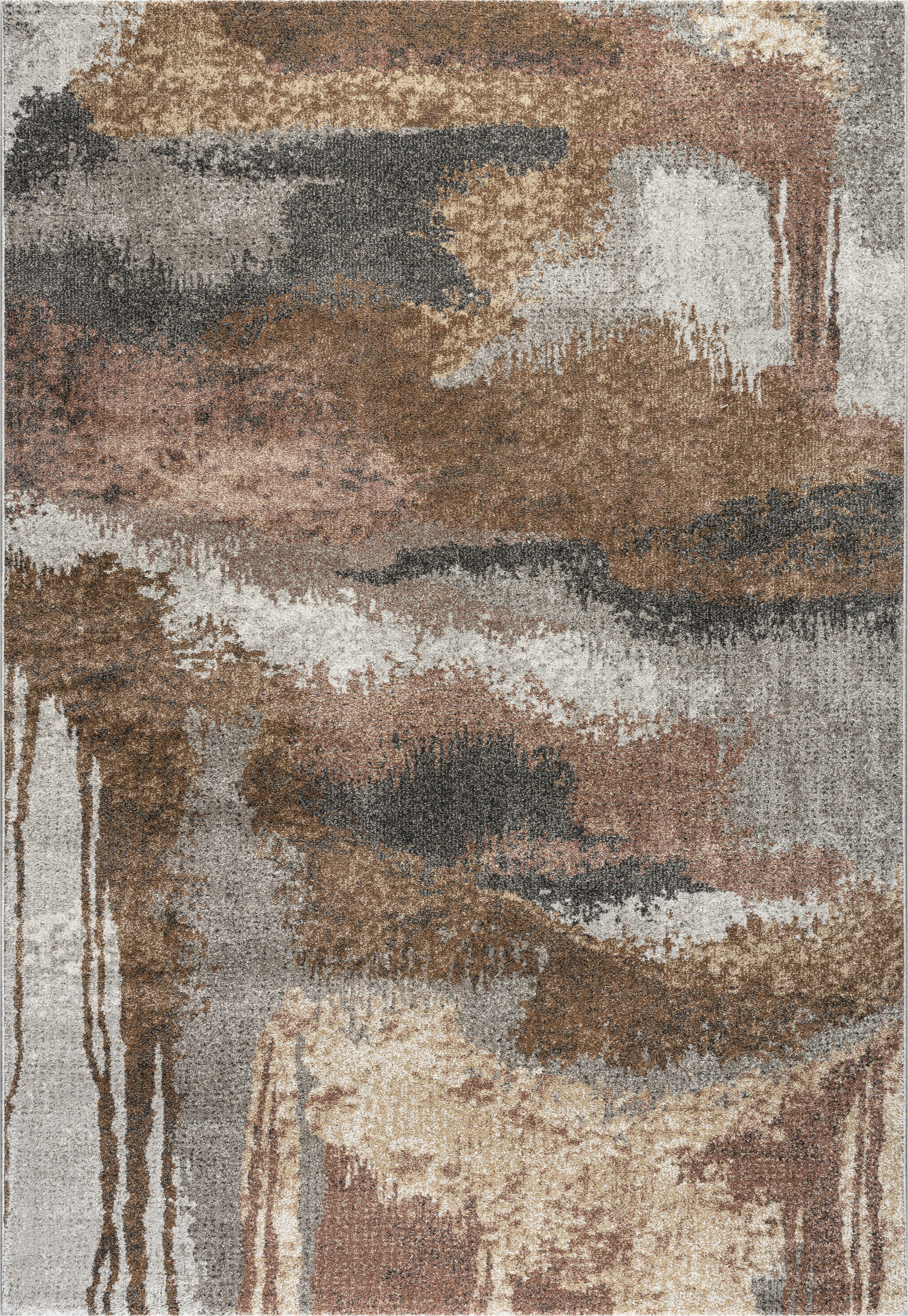 Webteppich, braun-grau-weiß, 160x230 cm - Radison