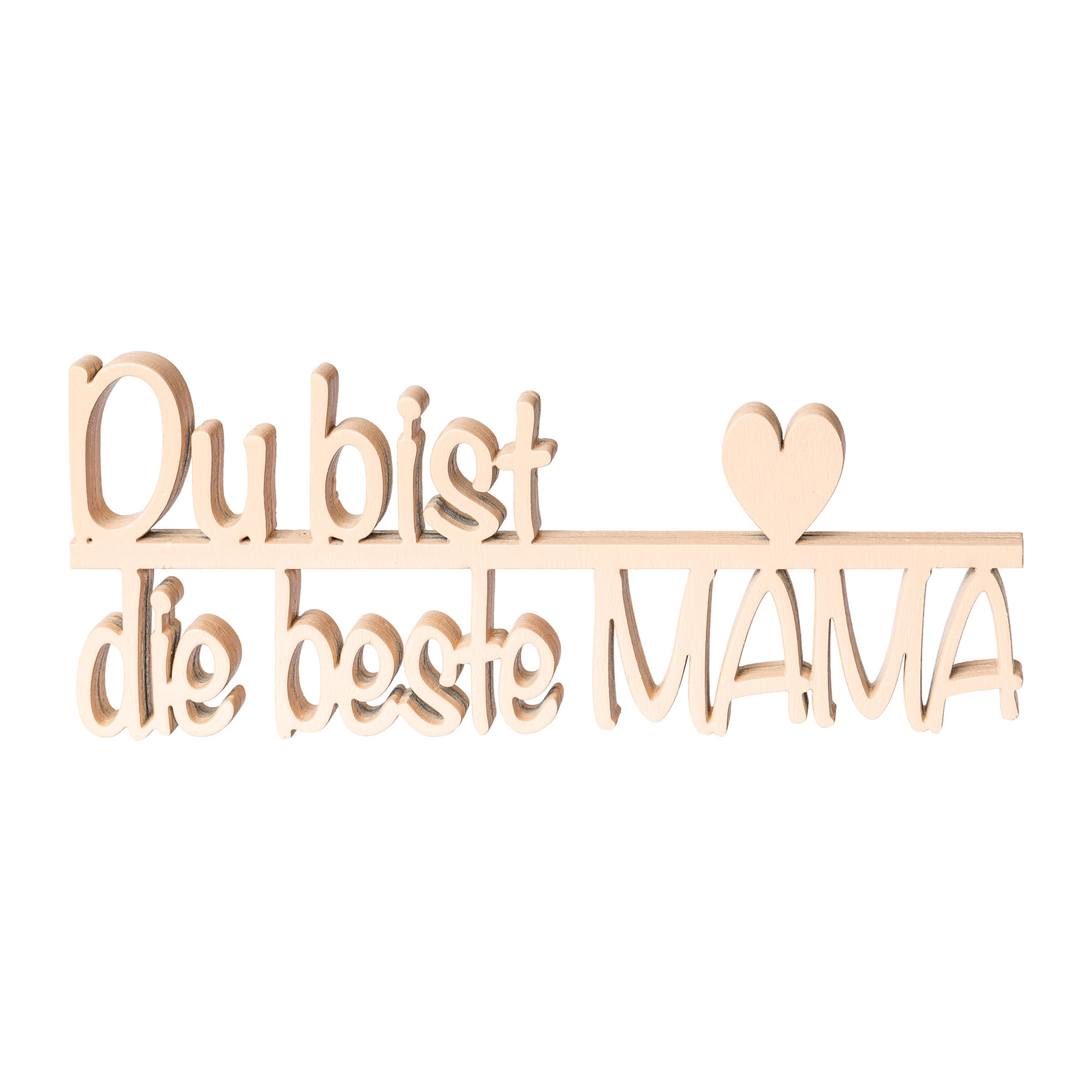 Schriftzug - Holz Schriftzug MAMA, 18x1x7cm, rosa