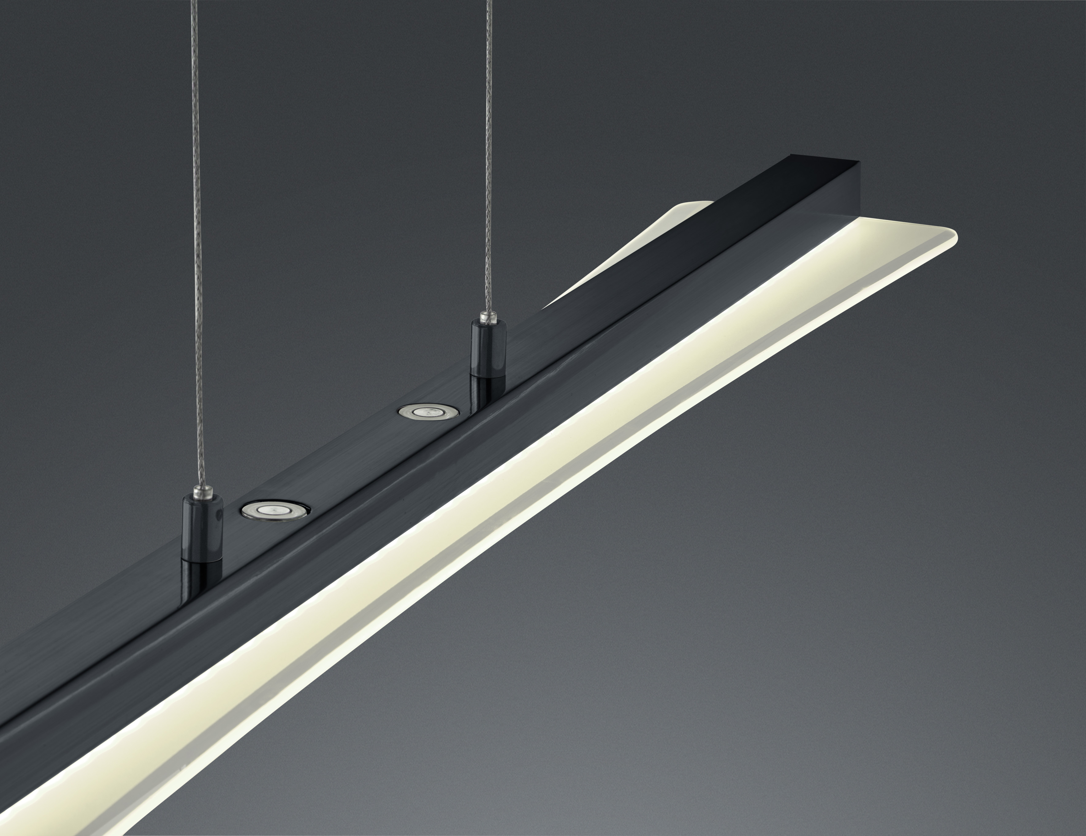 Pendelleuchte Smash - 1flg., Metall/schwarz matt, 100x150 cm