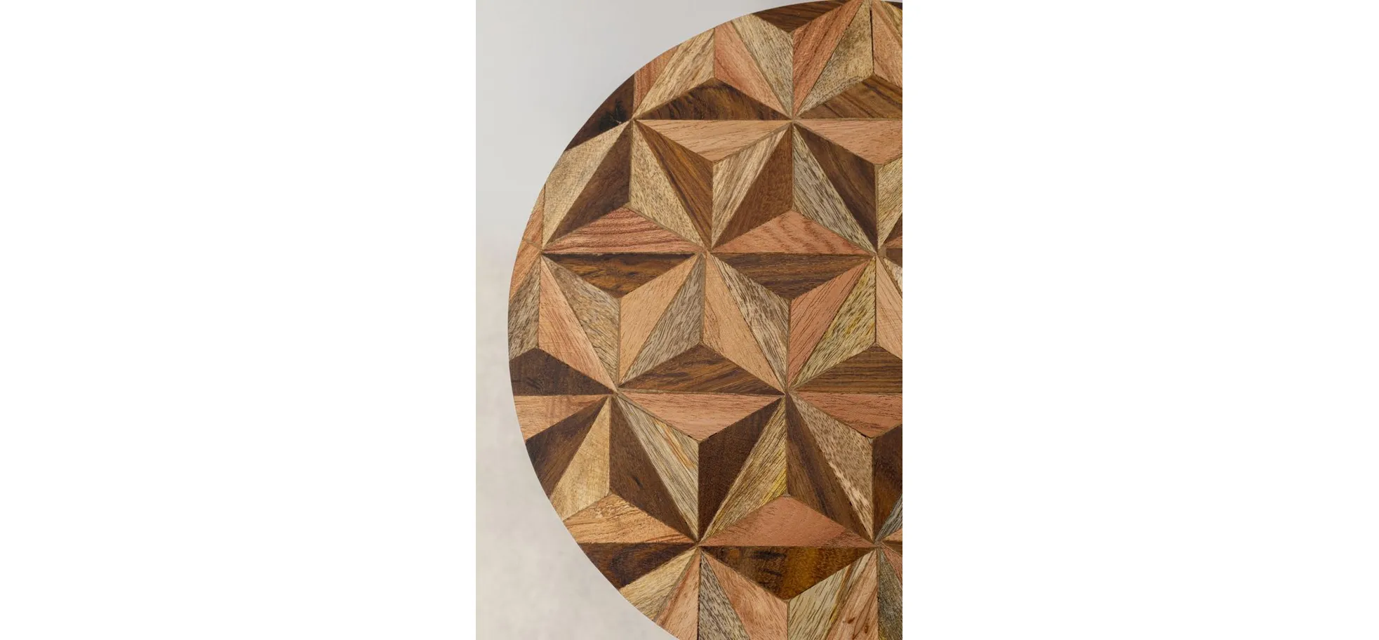 Beistelltisch- DH ca. 25x50 cm, Geo Braun, Stahl, Gold