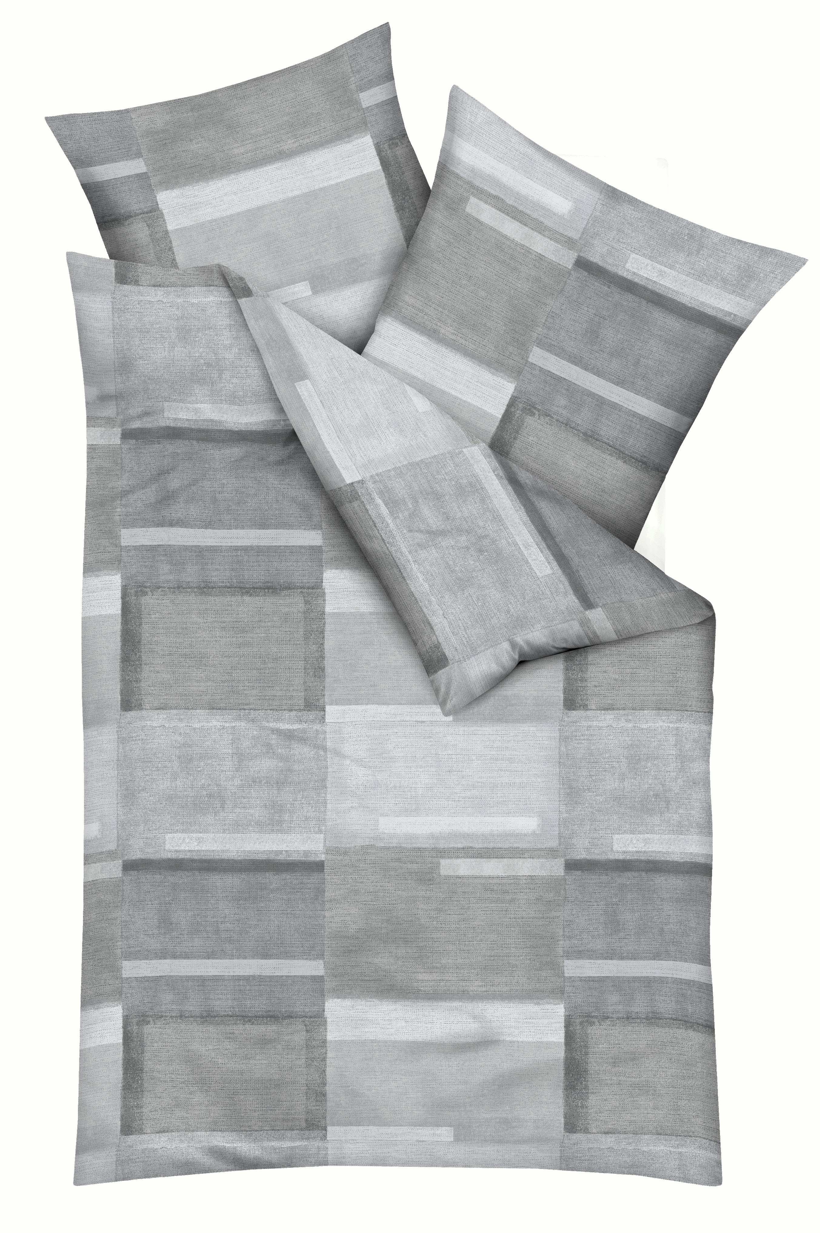 Bettwäsche Status, satin - 100% baumwolle, 135x200cm, silber
