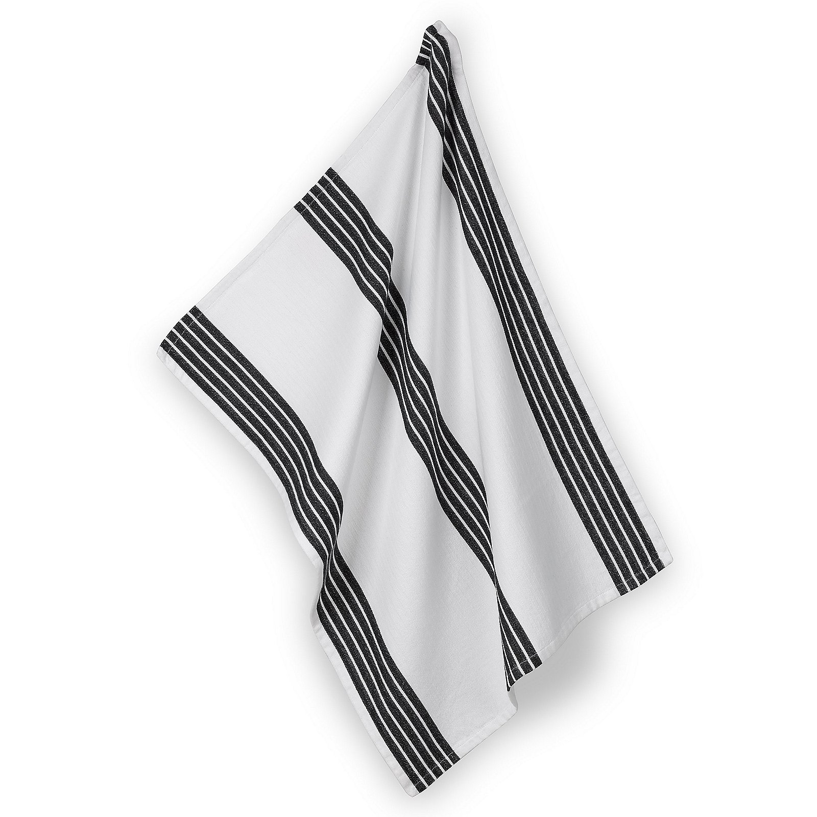 Geschirrtuch Gianna 50x70 cm - 100%Baumwolle weiß-schwarz Streifen