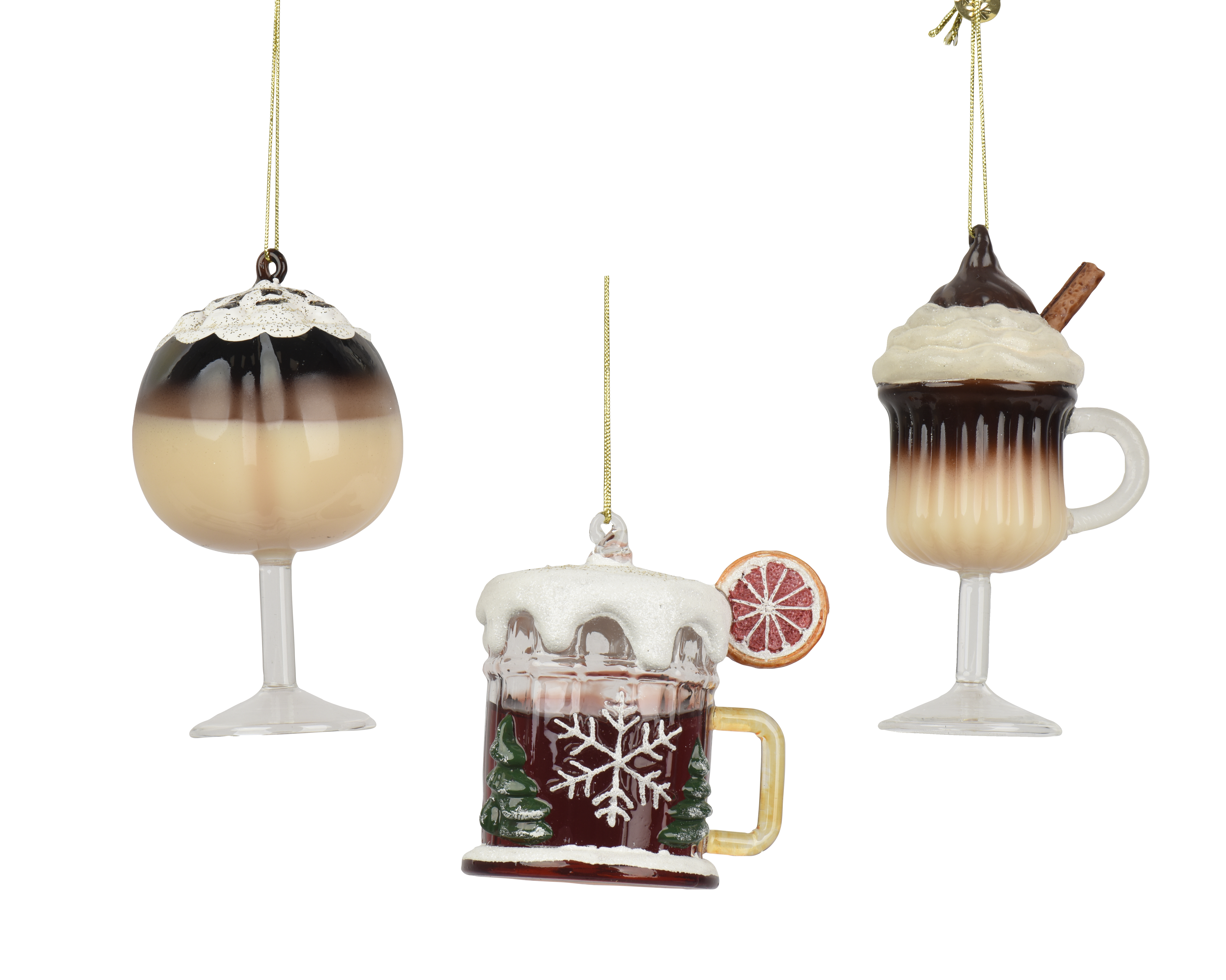 Weihnachtsbaumhänger Cocktailglas Glas - silber, L6.70-W5.10-H13.10cm