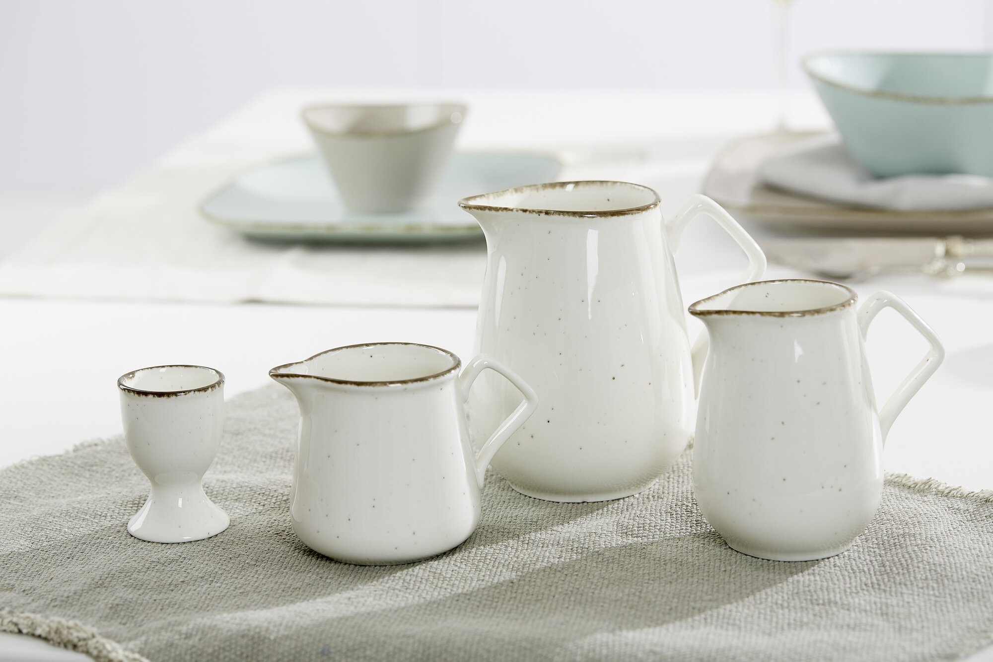 Eierbecher Casa Creme 5 cm - Porzellan, spülmaschinenfest, x-förmig, beige