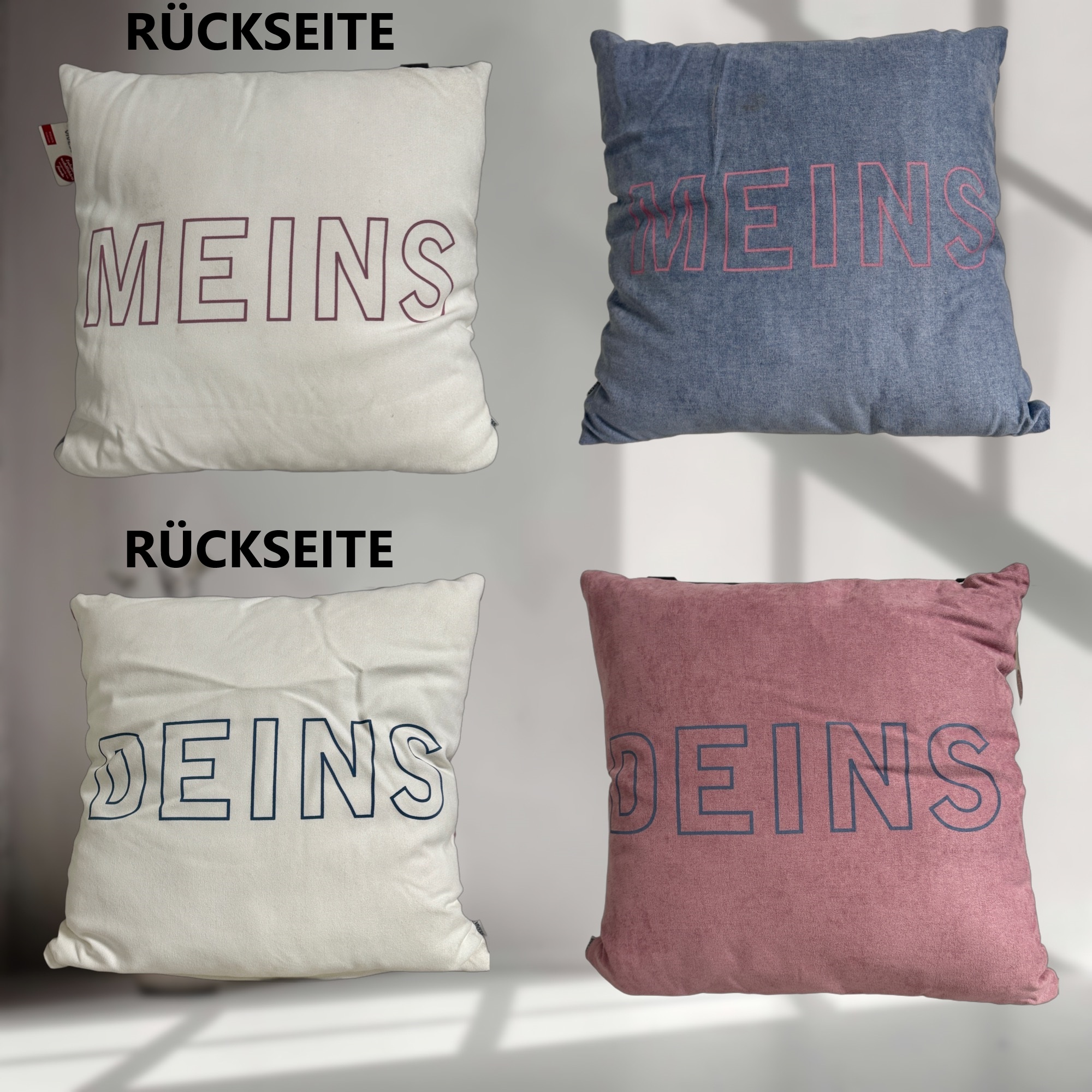 Dekokissen Vivess. sort. - 100% polyester, 50x50cm