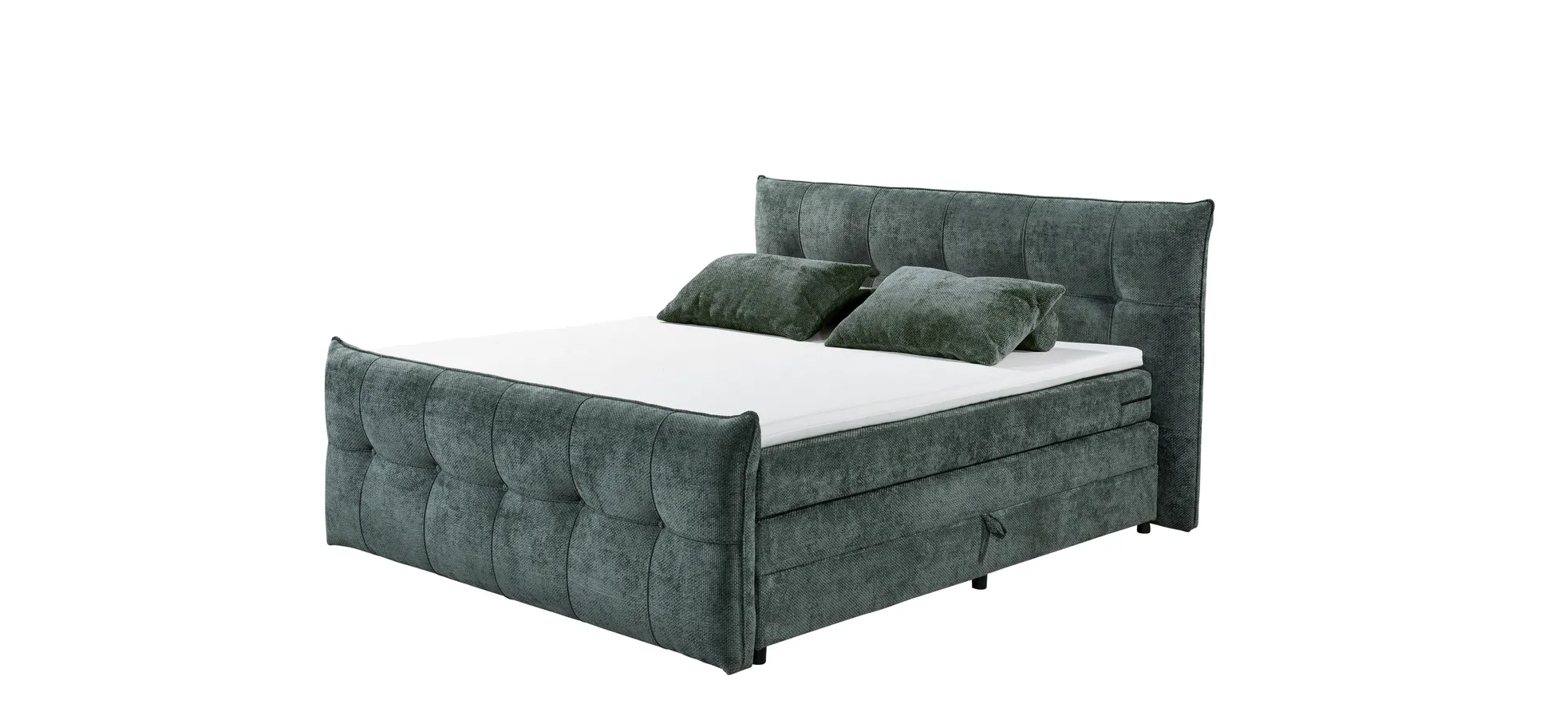 Boxspringbett, inkl. Bettkasten+Topper - Emilla