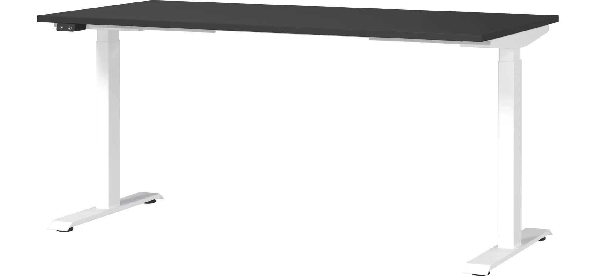 Schreibtisch GELI - höhenverstellbar, LB ca. 160x80 cm, Graphit, Weiß