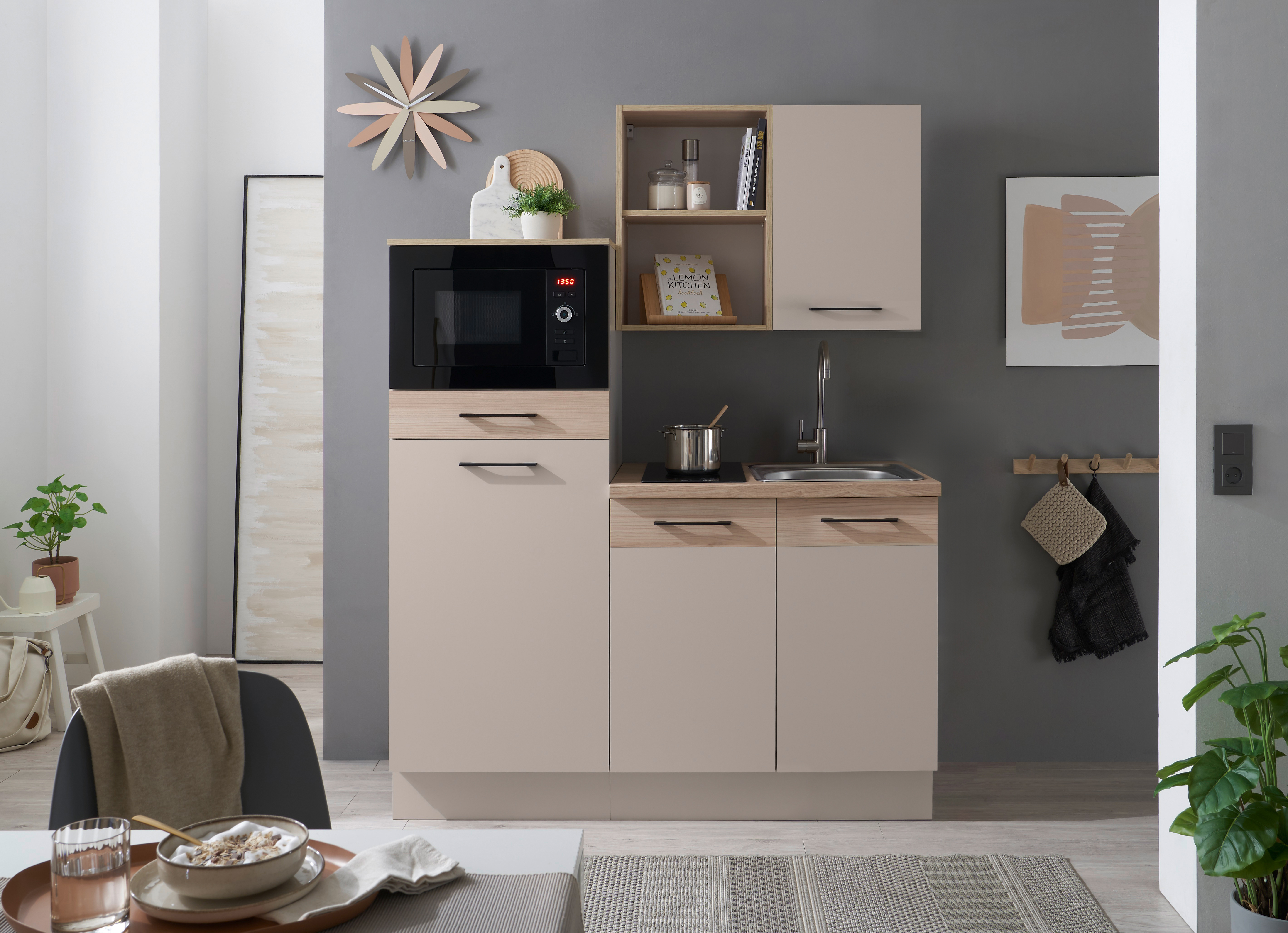 Küchenblock, Kaschmir/Riva Eiche - MyStyle 9010