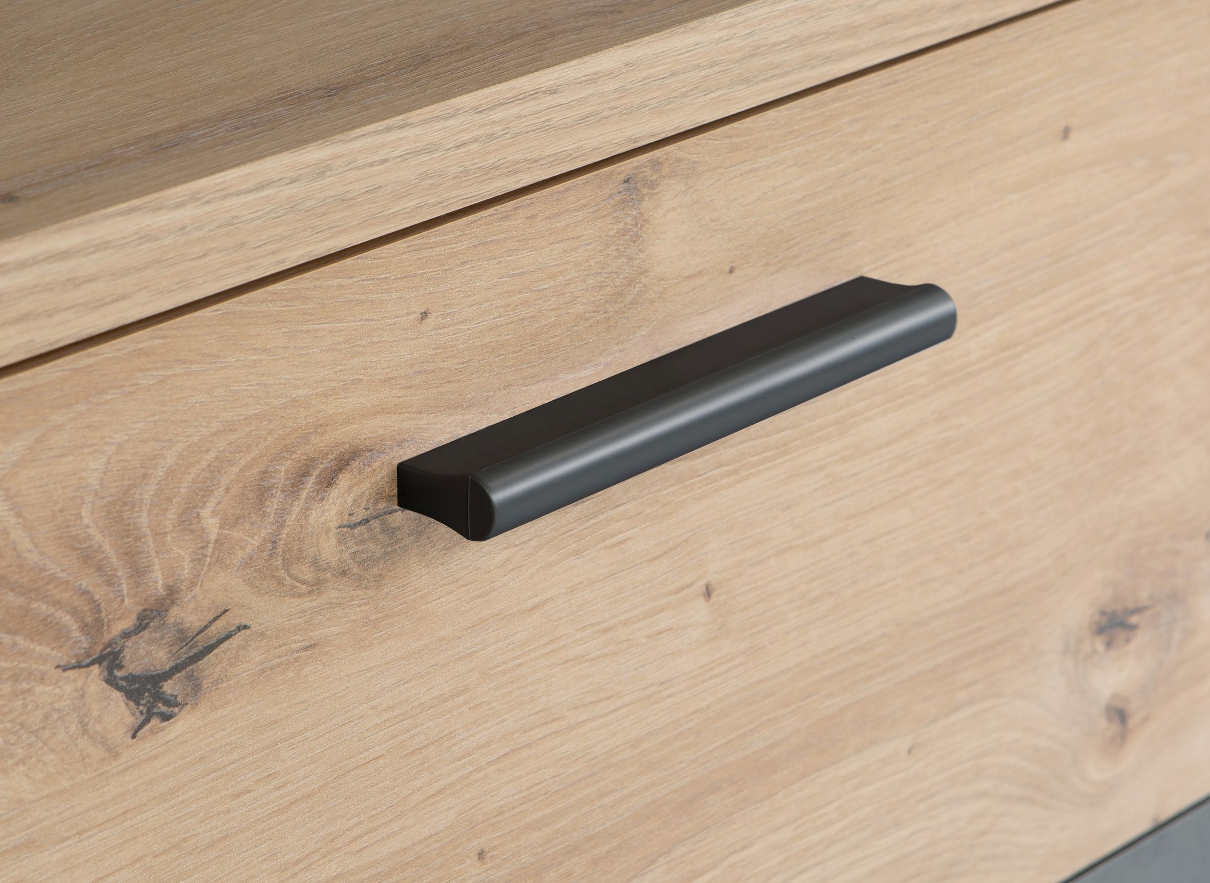 Kommode, Artisan Eiche, Dunkelgrau - Fadia