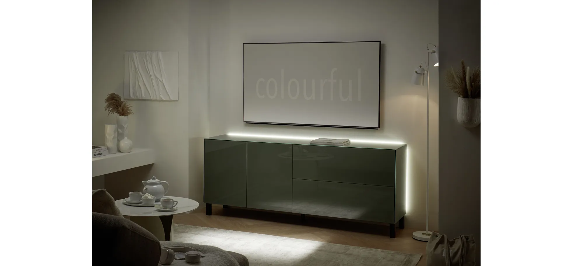 Lowboard, olivgrün - Makoa