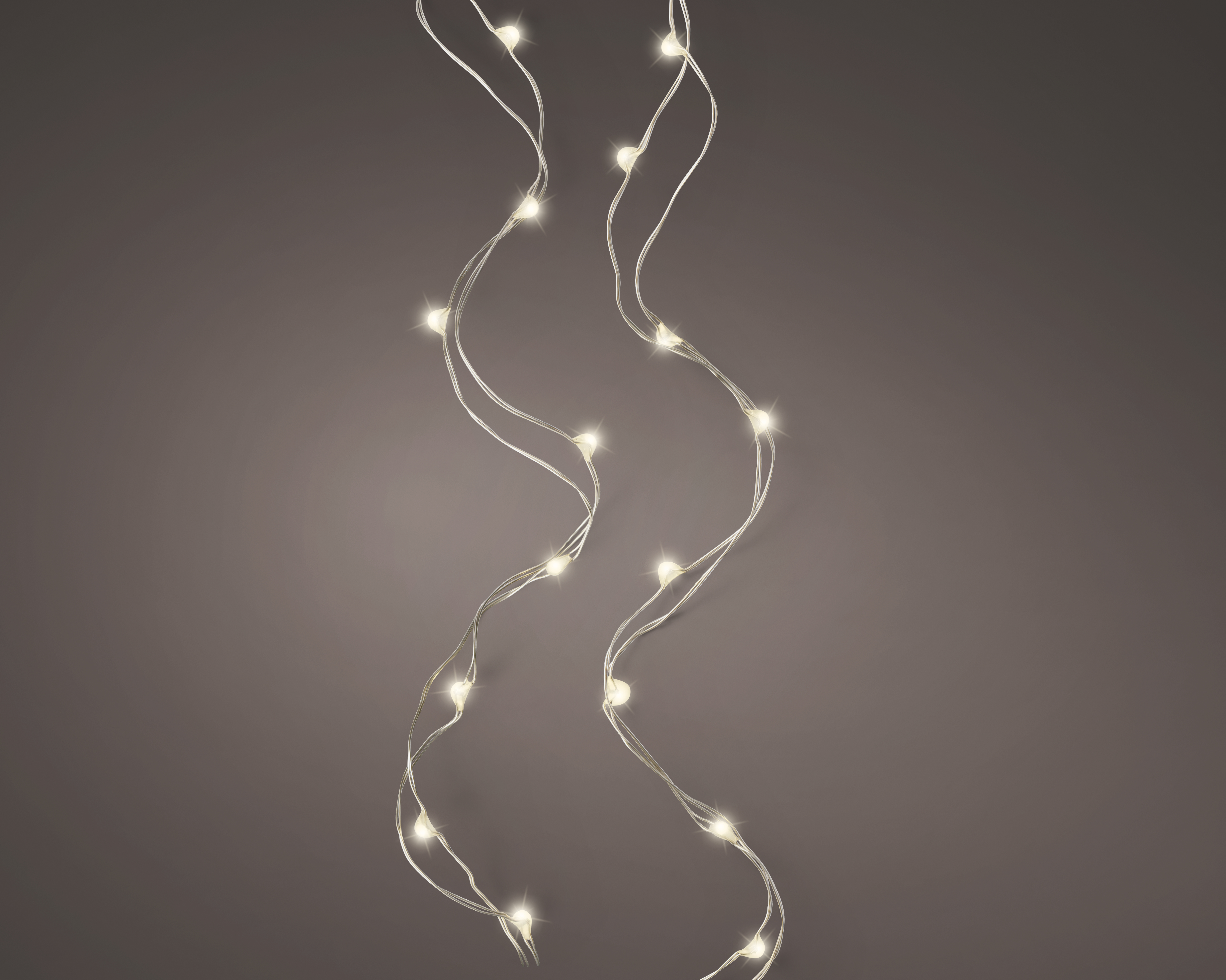 LED Strangbeleuchtung - silber/warmes weiss, PVC, 45cm-10L
