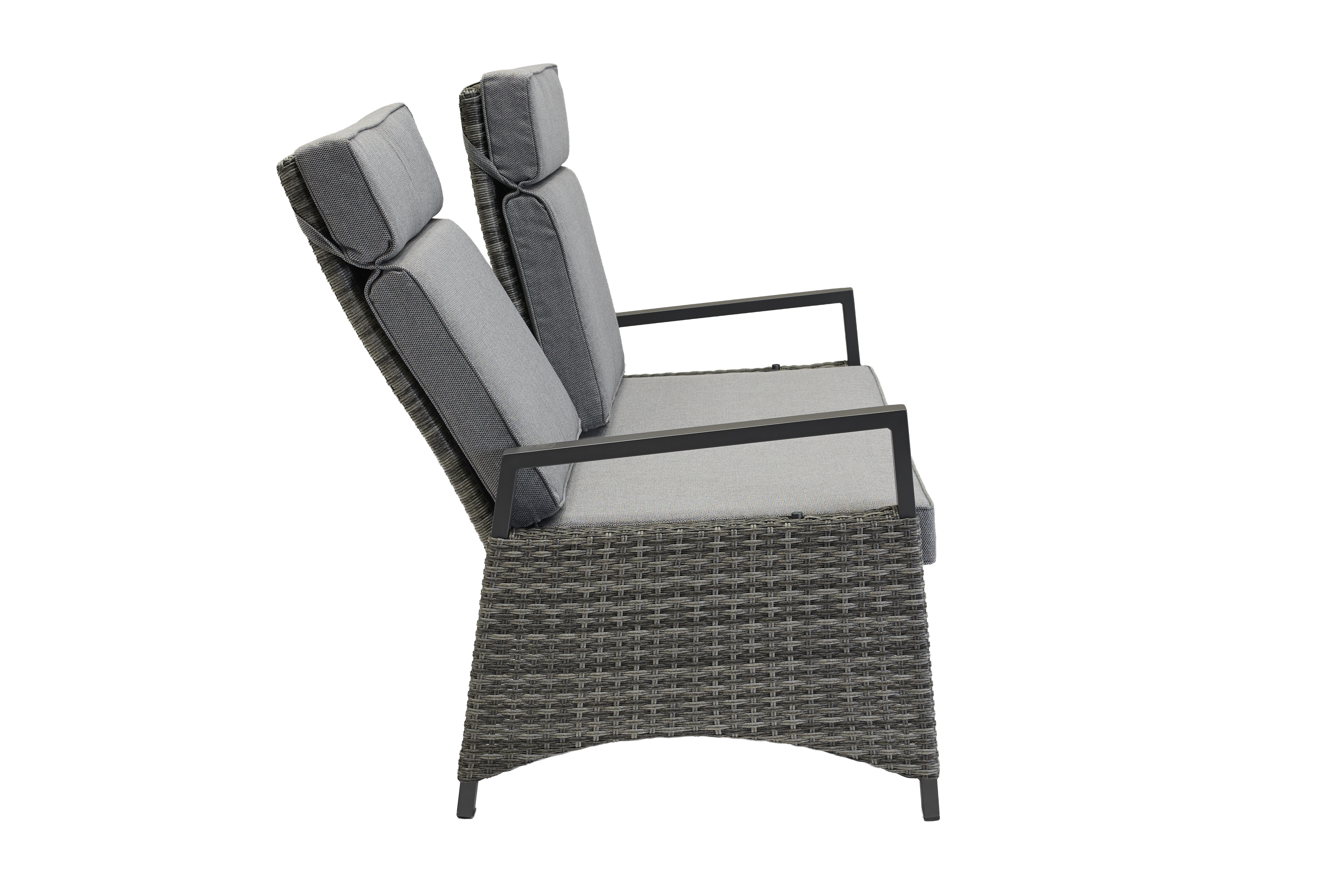 Living Sofa 2-Sitzer, Geflecht anthrazit - Keramo-Vivera