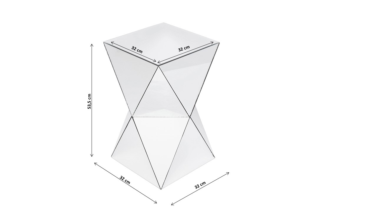 Beistelltisch Luxury Triangle, Champagne - Möbel