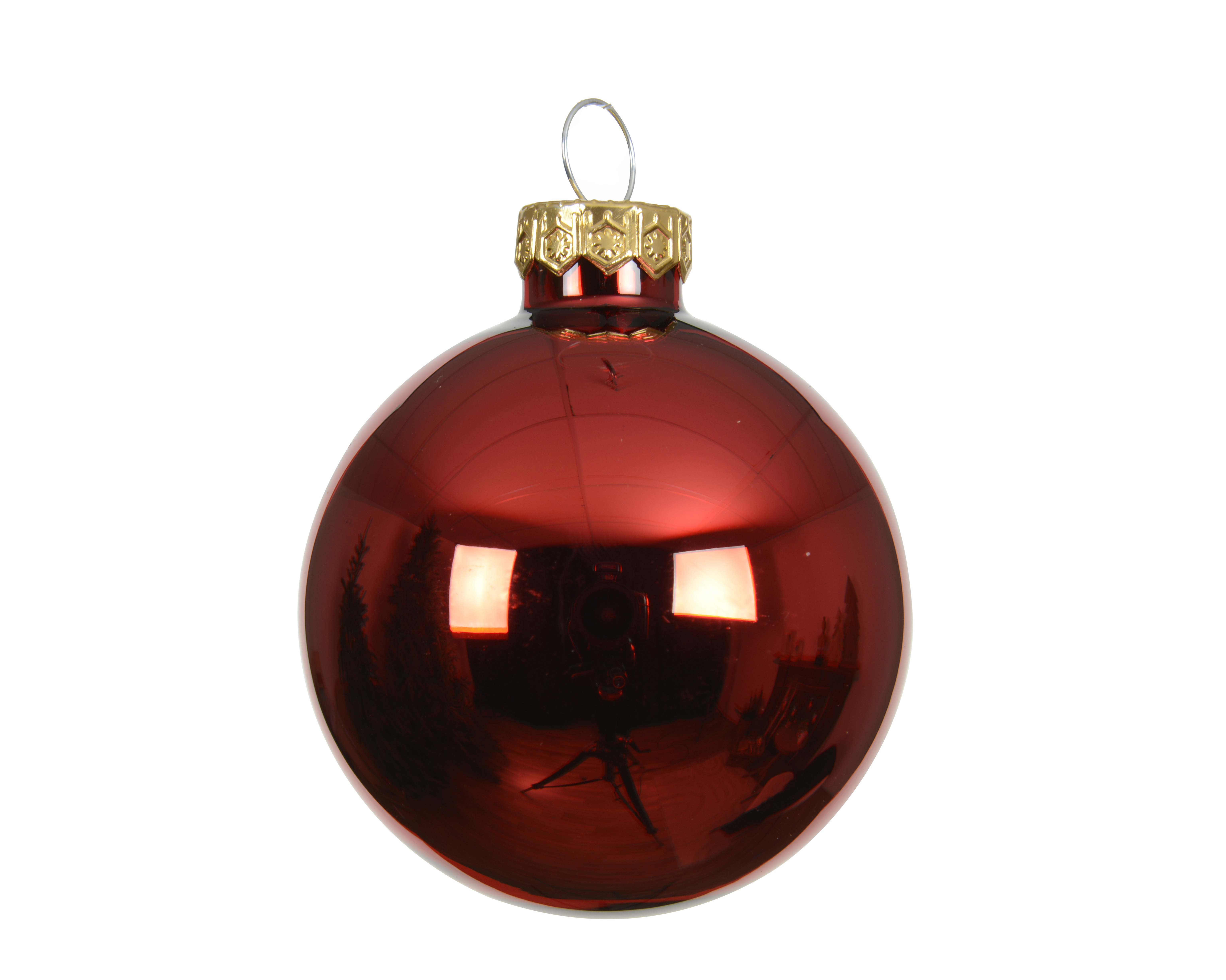 Kugel - weihnachtsrot, Glas, Ø15cm