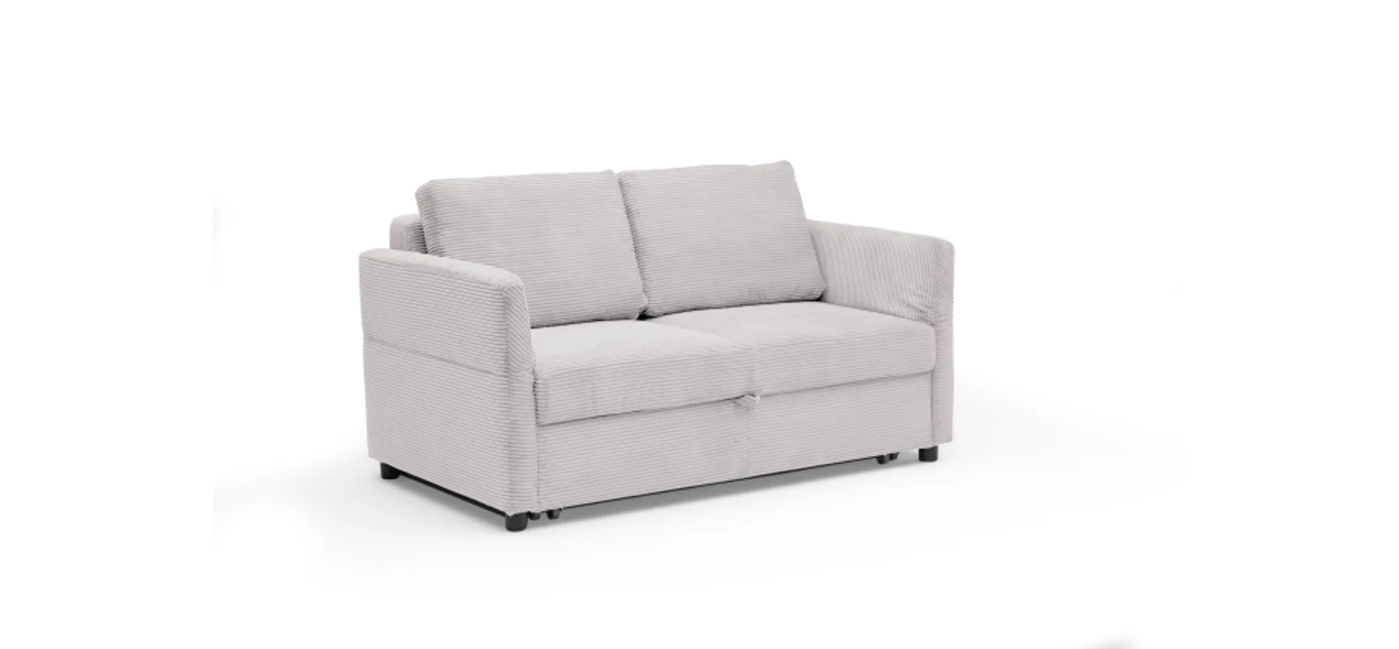 Sofa PRO FLEXX - 2-Sitzer inkl. Schlaffunktion, Stoff, Weiß