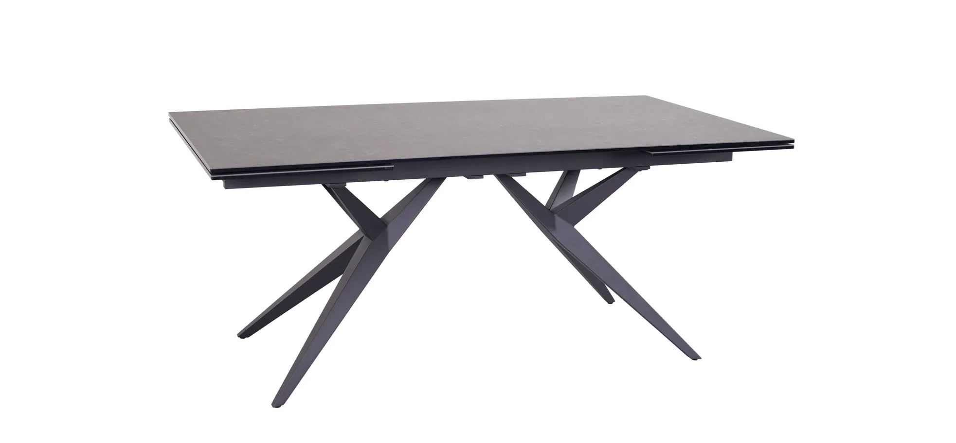Esstisch, Glaskeramik dunkelgrau, ausziehbar - Michela