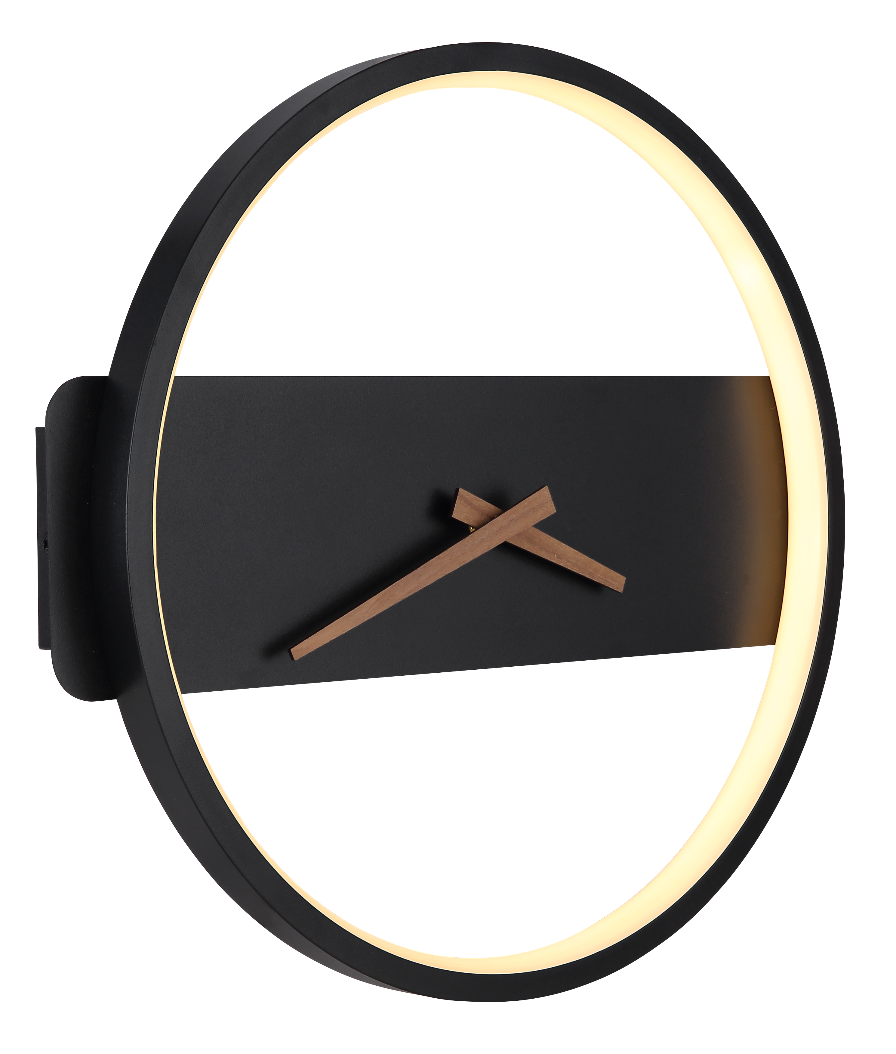 Wanduhr - schwarz, Acryl opal, eckig