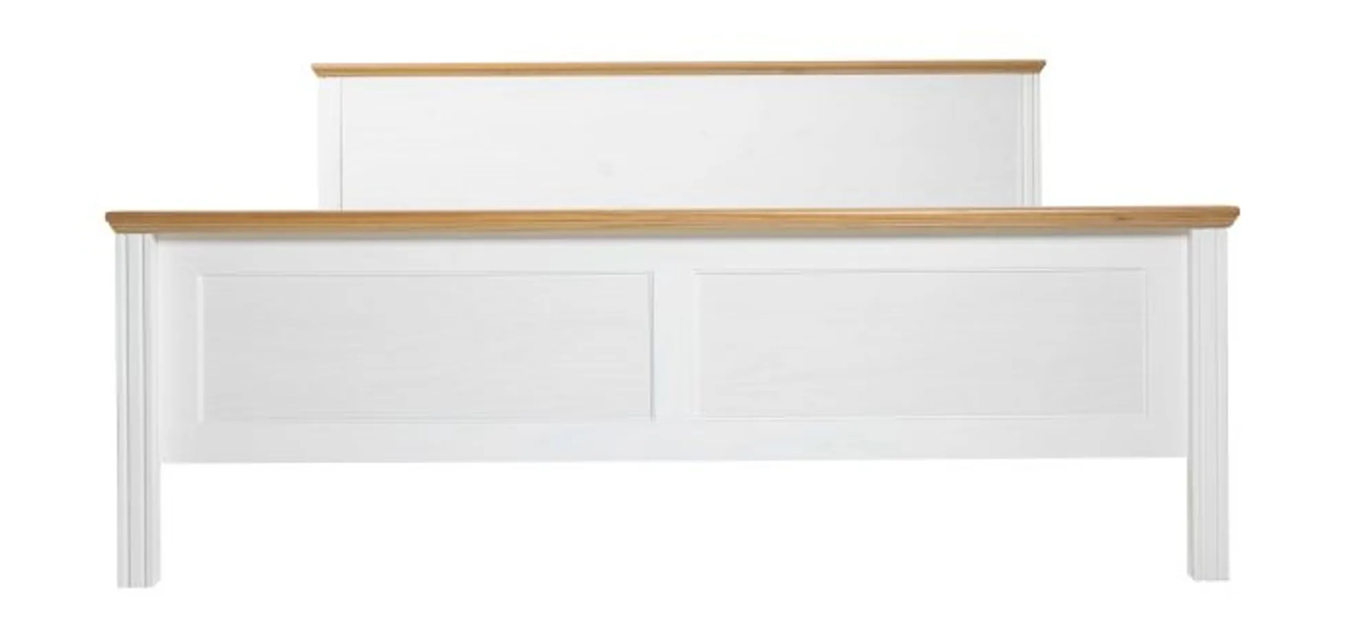 Bettgestell - Liegefläche ca. 180x200 cm, Weiß, Oak Colori