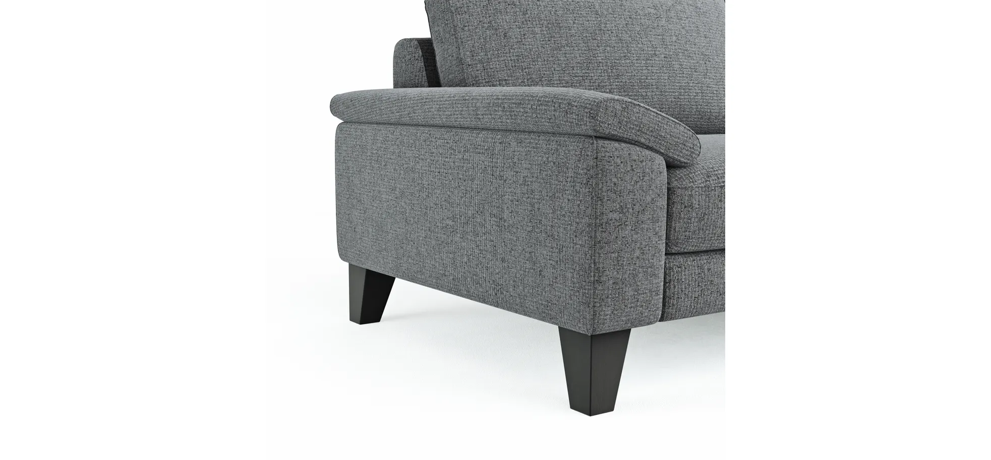 Sofa Oviedo - 3-Sitzer, Stoff, Grau