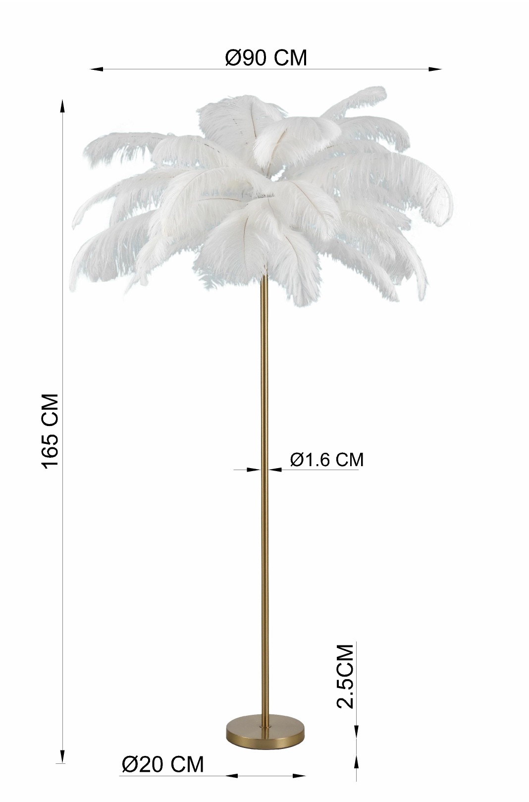 Stehleuchte Feather Palm, weiß - Leuchten