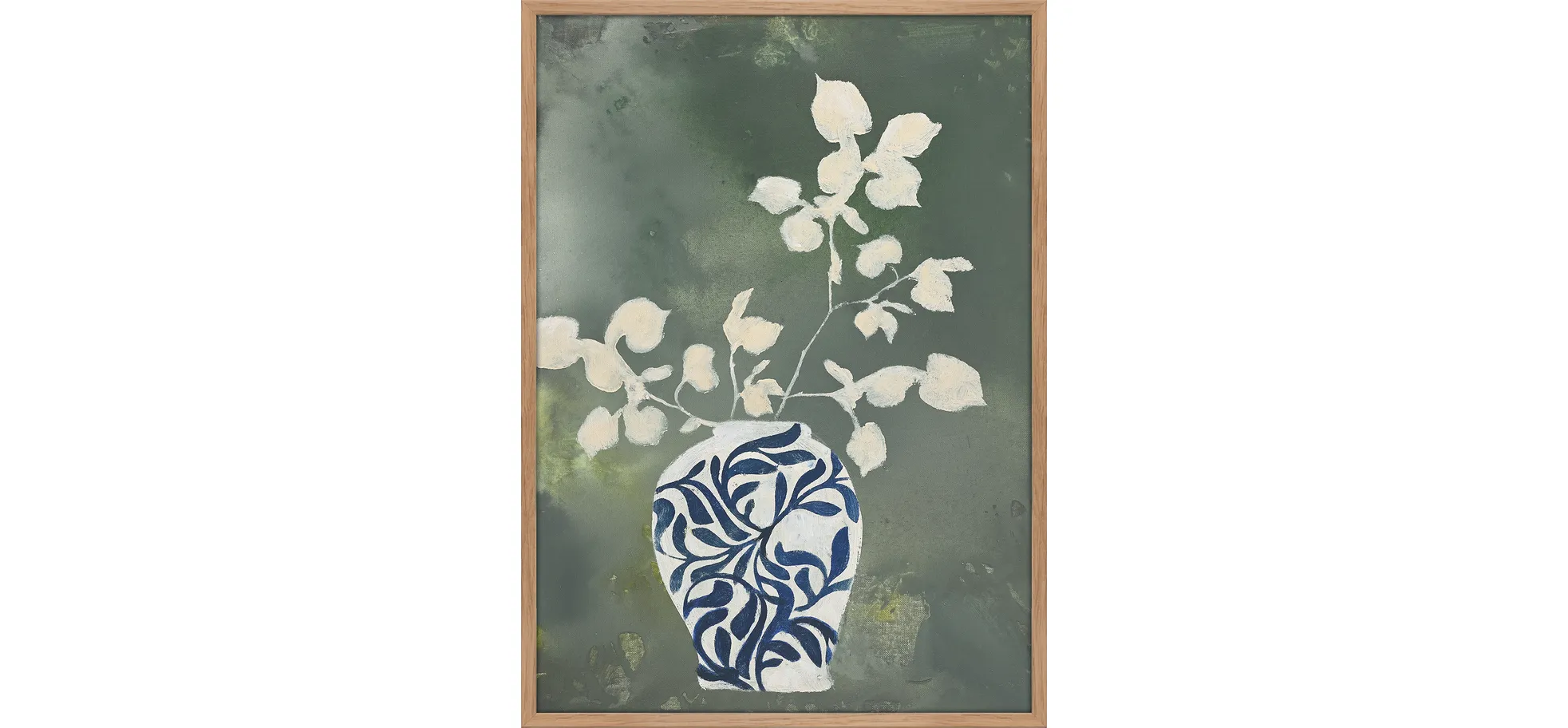 Gerahmter Digitaldruck - BHT ca. 50x70x2 cm, Grün