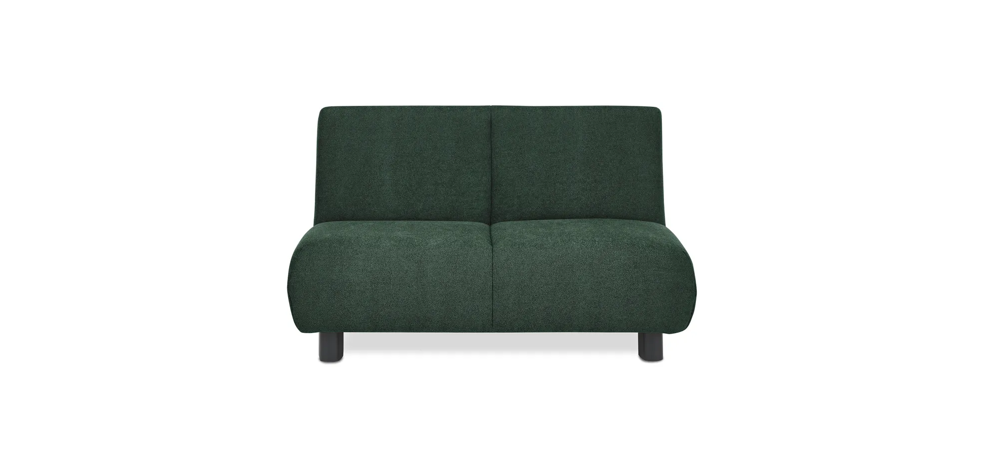  Faltsofa EBBY - 2-Sitzer ohne Armlehne, 140 cm inkl. Schlaffunktion, Stoff, Dunkelgrün