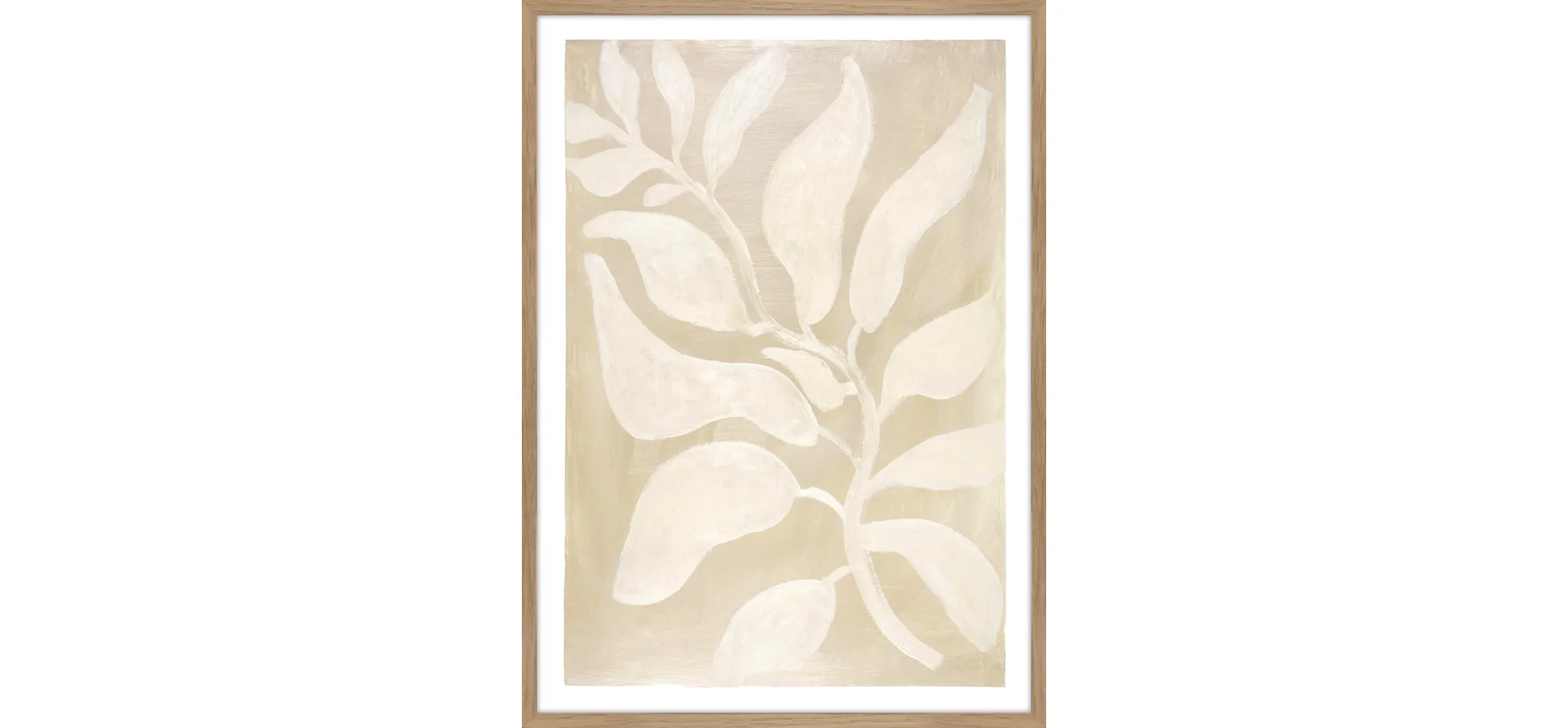 Gerahmter Digitaldruck - BHT ca. 50x70x2 cm, Hellbeige