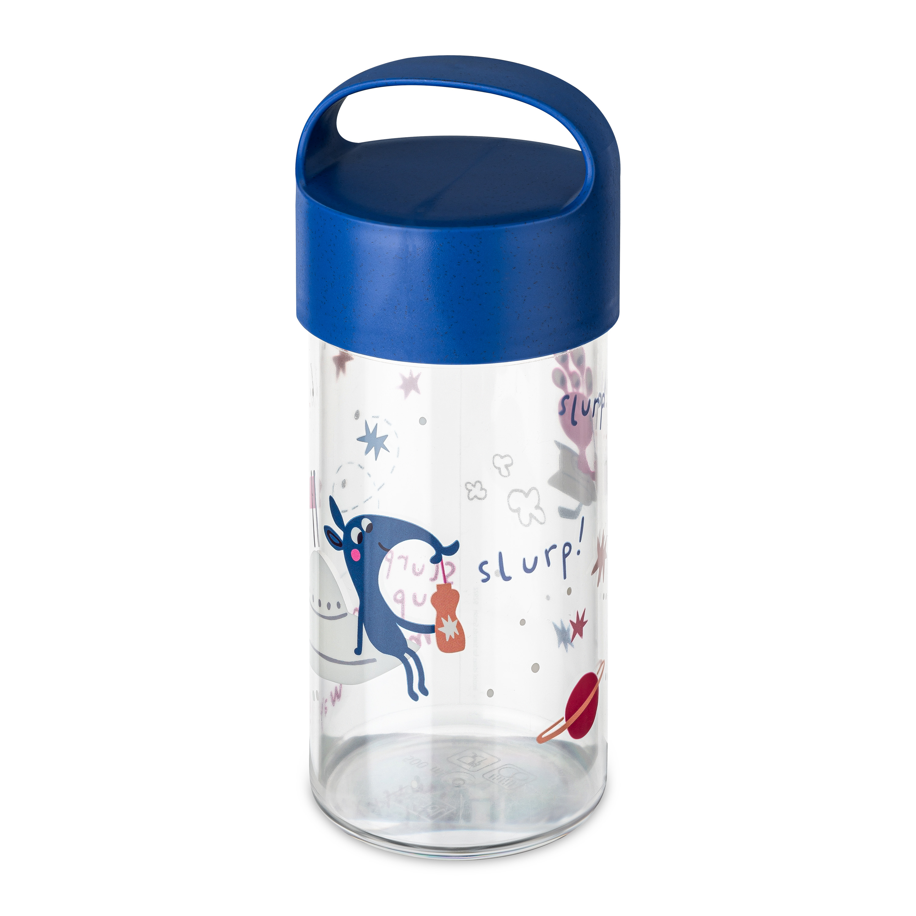 Snackpot / Trinkflasche 500ml, organic blue Space - sicher, robust, 100% CO2-neutral