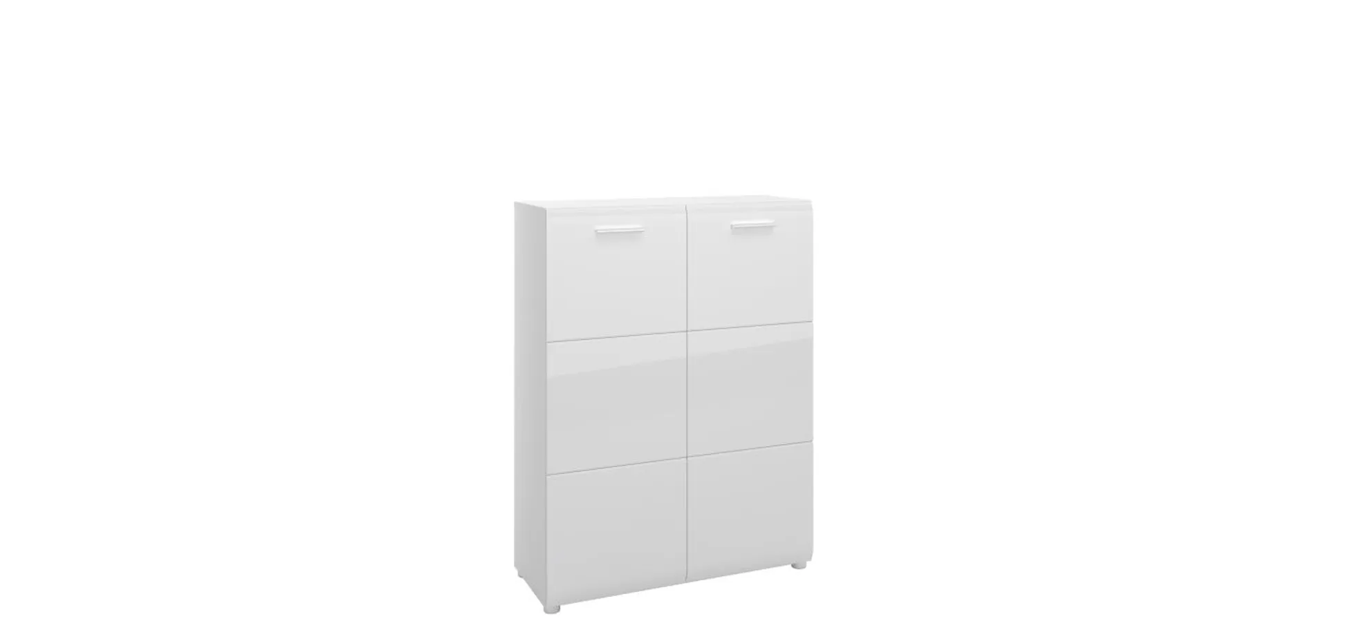 Schuhschrank, MDF weiß hochglanz - Werena