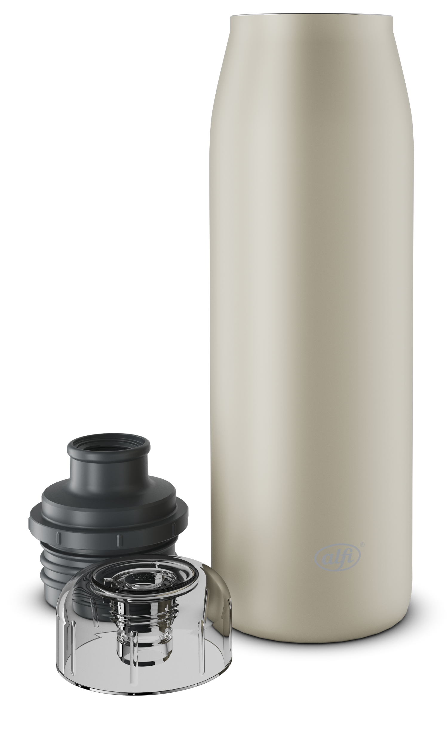 Isolier-Trinkbecher, ca. 0,5l, beige - ISO BOTTLE