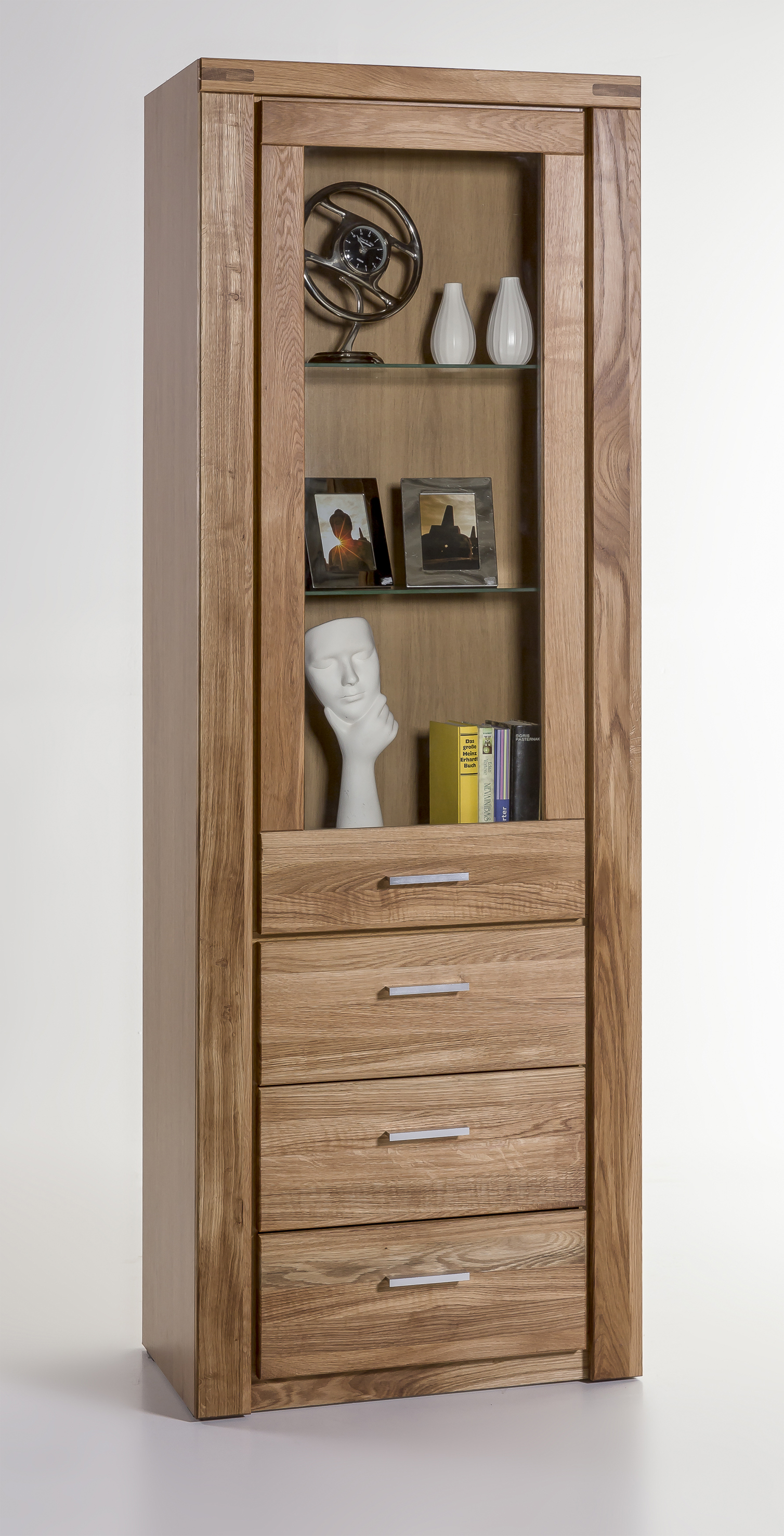 Vitrine, Wildeiche teilmassiv geölt - ELLINGEN