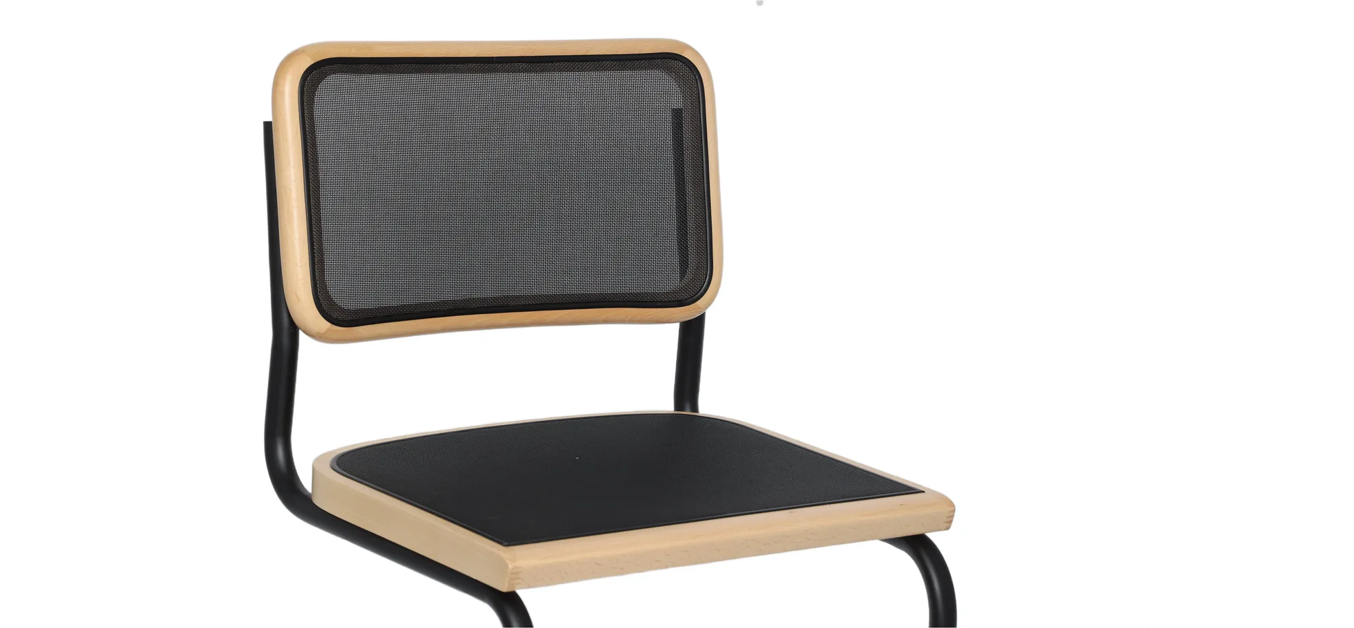 Barhocker - Stoff, Schwarz, Buche natur