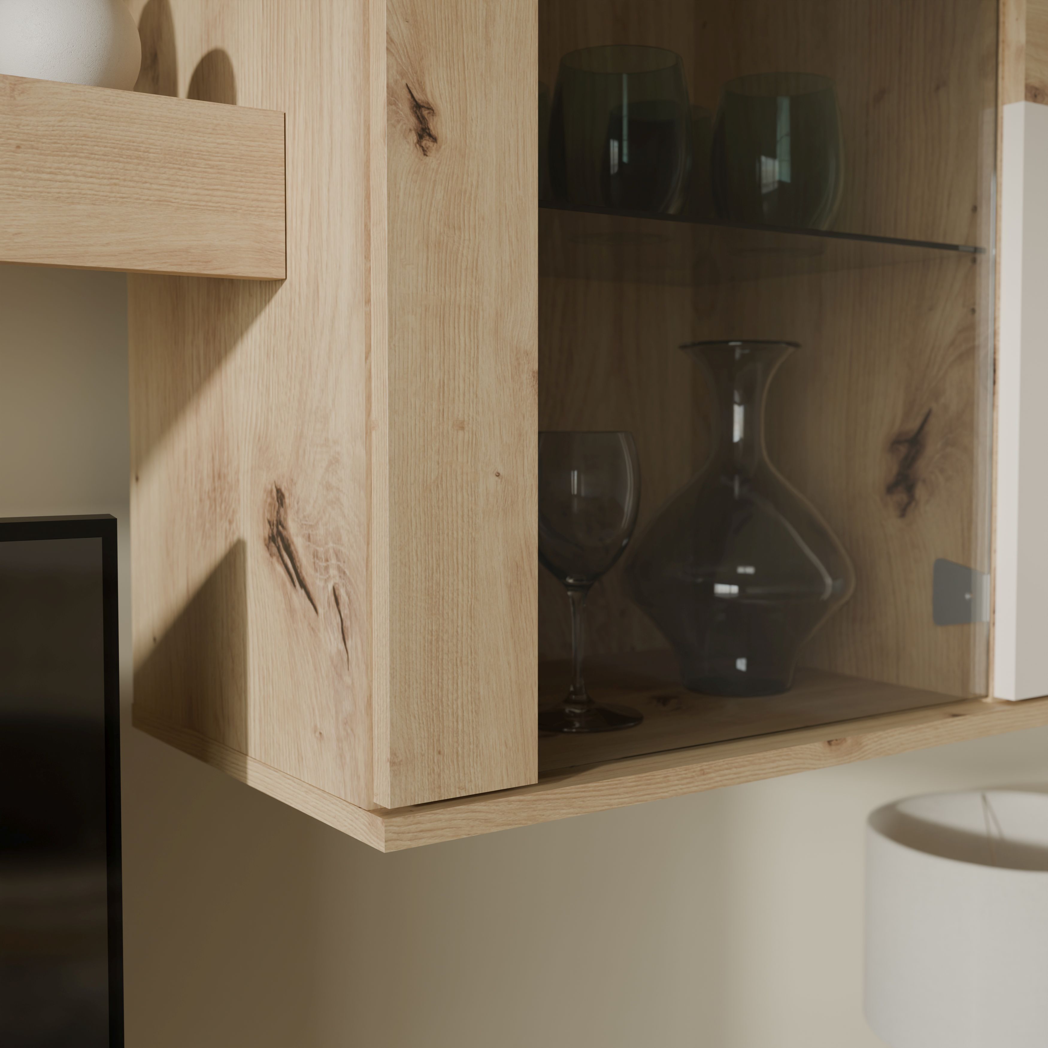Wohnwand, Artisan oak, Sand  - Frana