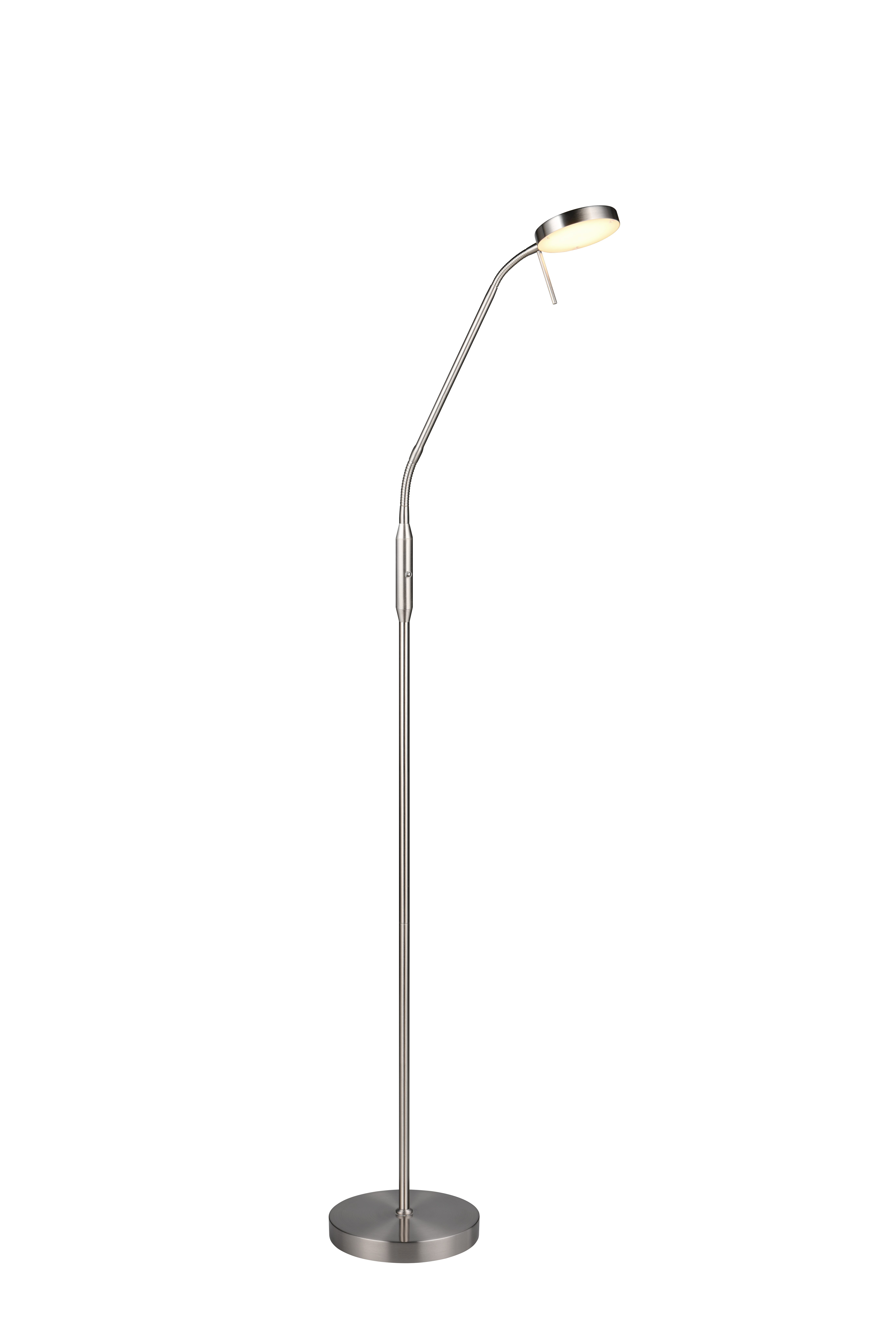 Akku-Stehleuchte Moreno - LED/5W, USB, nickel matt, ca. 40x22x150cm