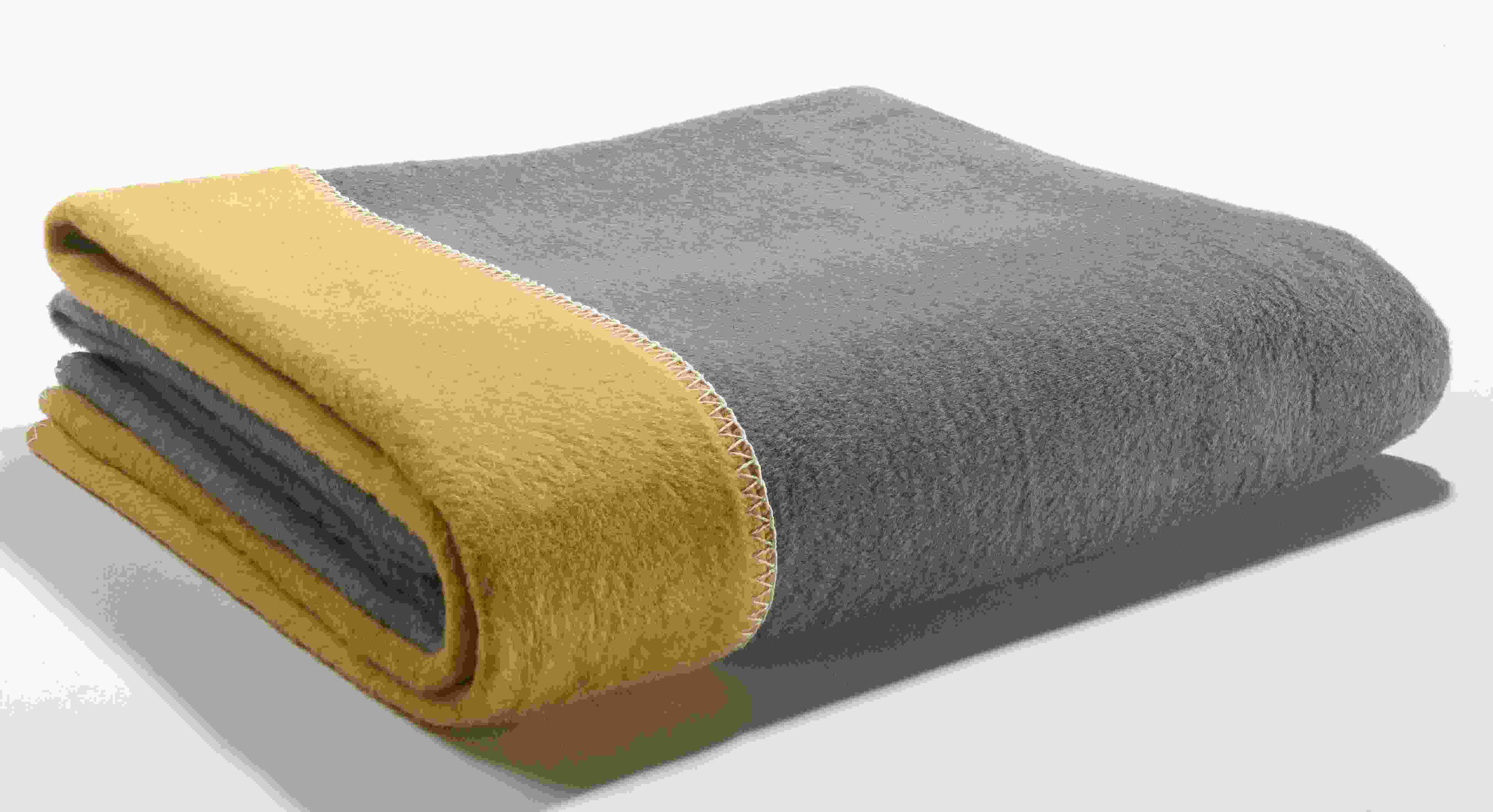 Casea Wohndecke, ca. 150x200cm, grau/curry - Valencia