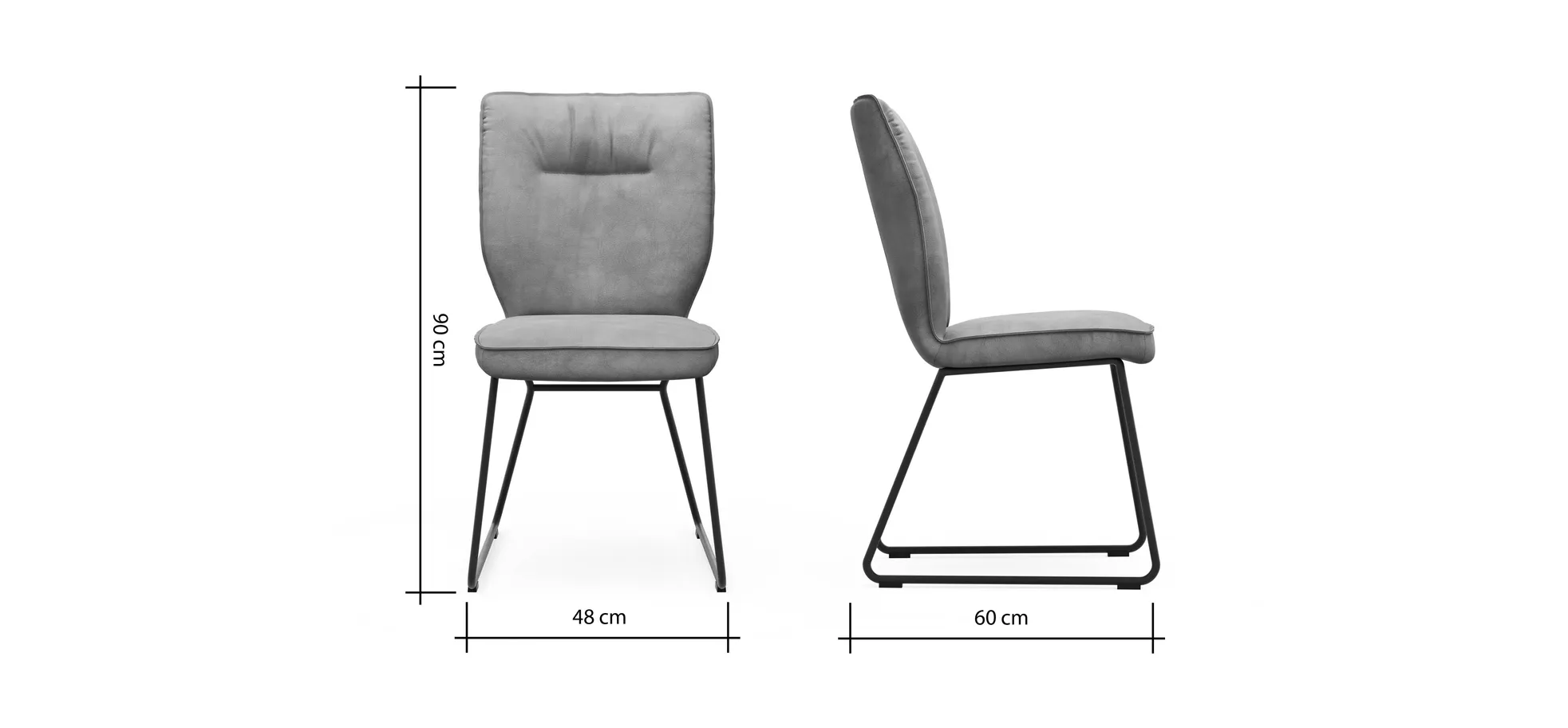 Stuhl Westmore - Stoff, Anthrazit