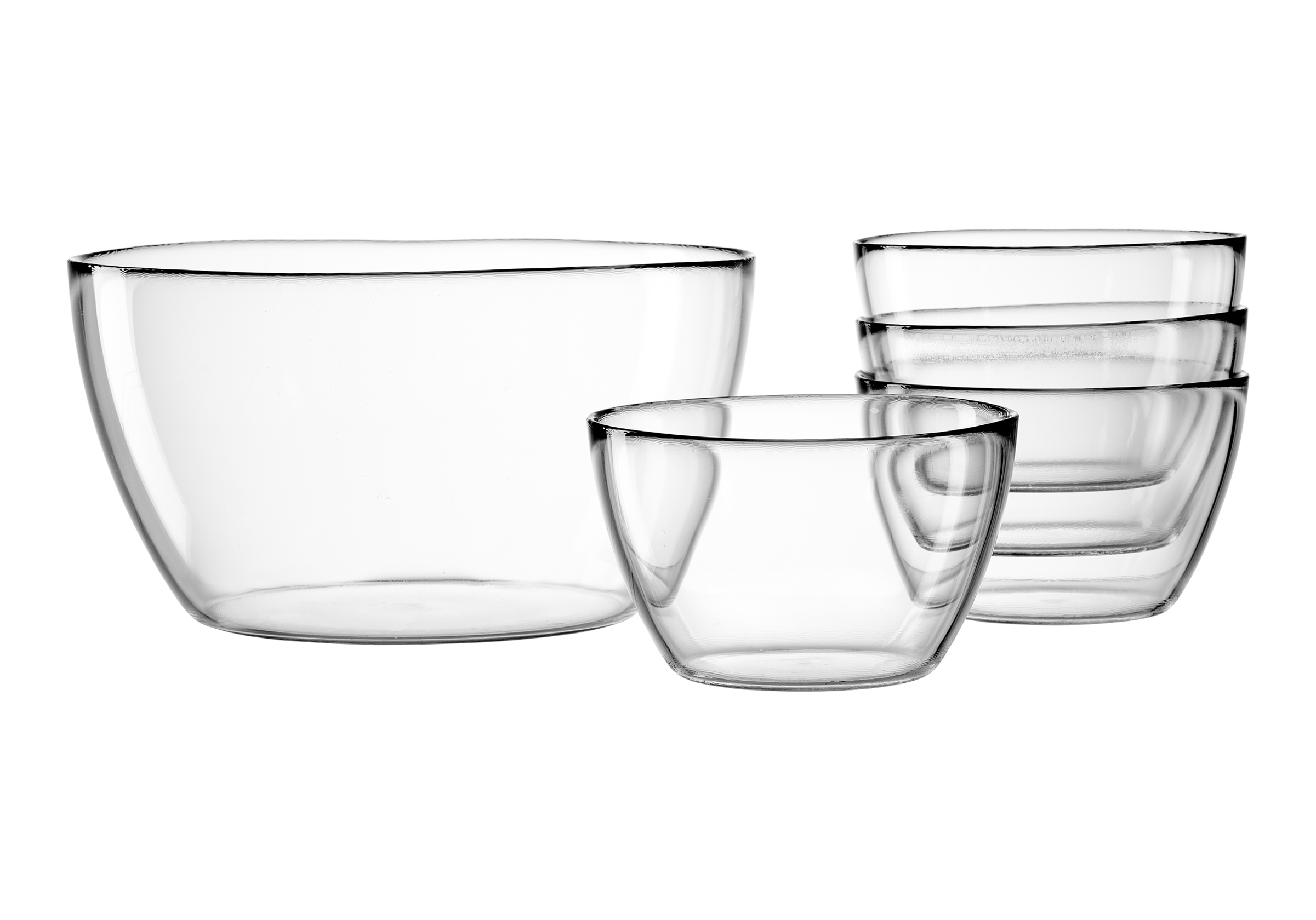 Schalenset Lisa, 5-Tlg. - glas