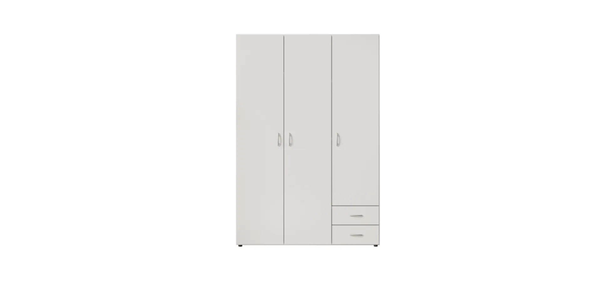 Drehtürenschrank- B ca. 120 cm, Weiß Drehtürenschrank- B ca. 120 cm, Weiß