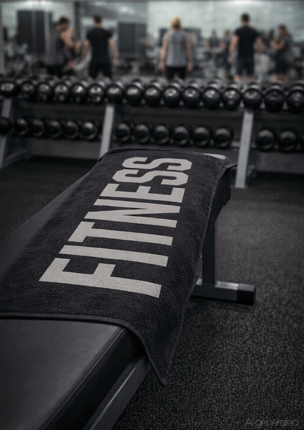 Fitnesstuch Fitness, ca. 50x130cm, grau - Fitness- & Gym-Towel