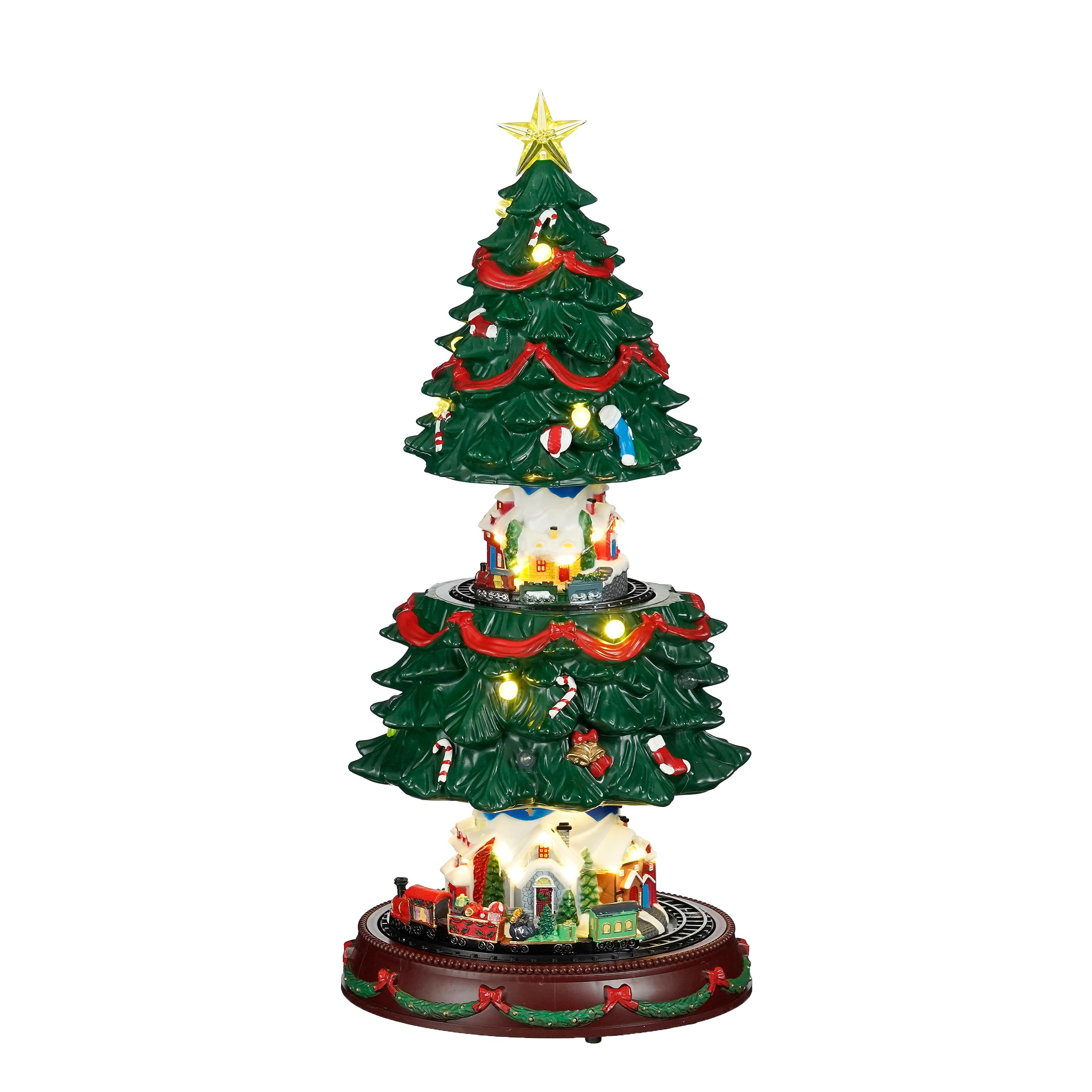 Weinachtsbaum mit Zug inklusive - h45,5xd23,5cm