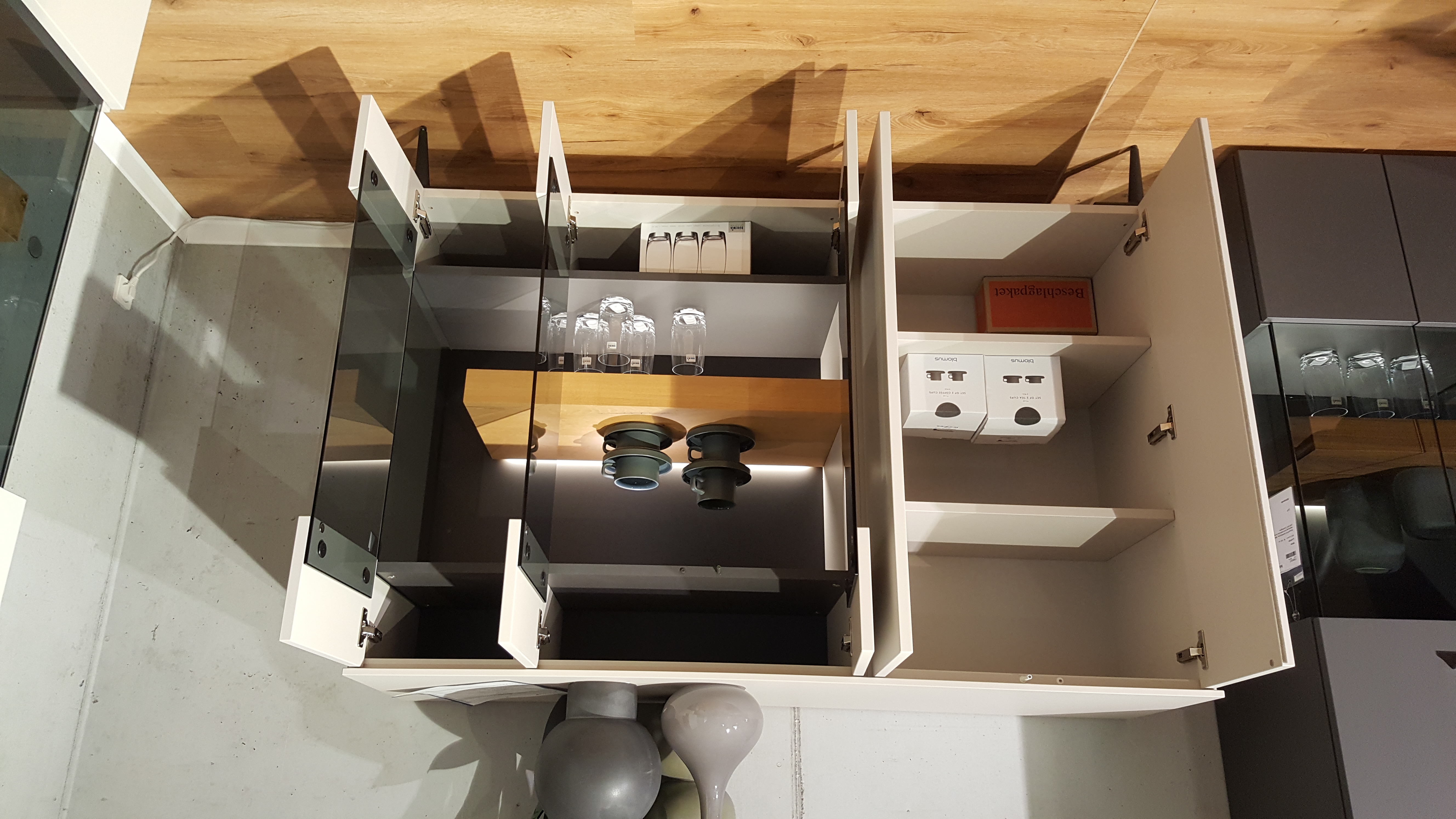 Highboard, Lack Kristallgrau matt - LS 977821