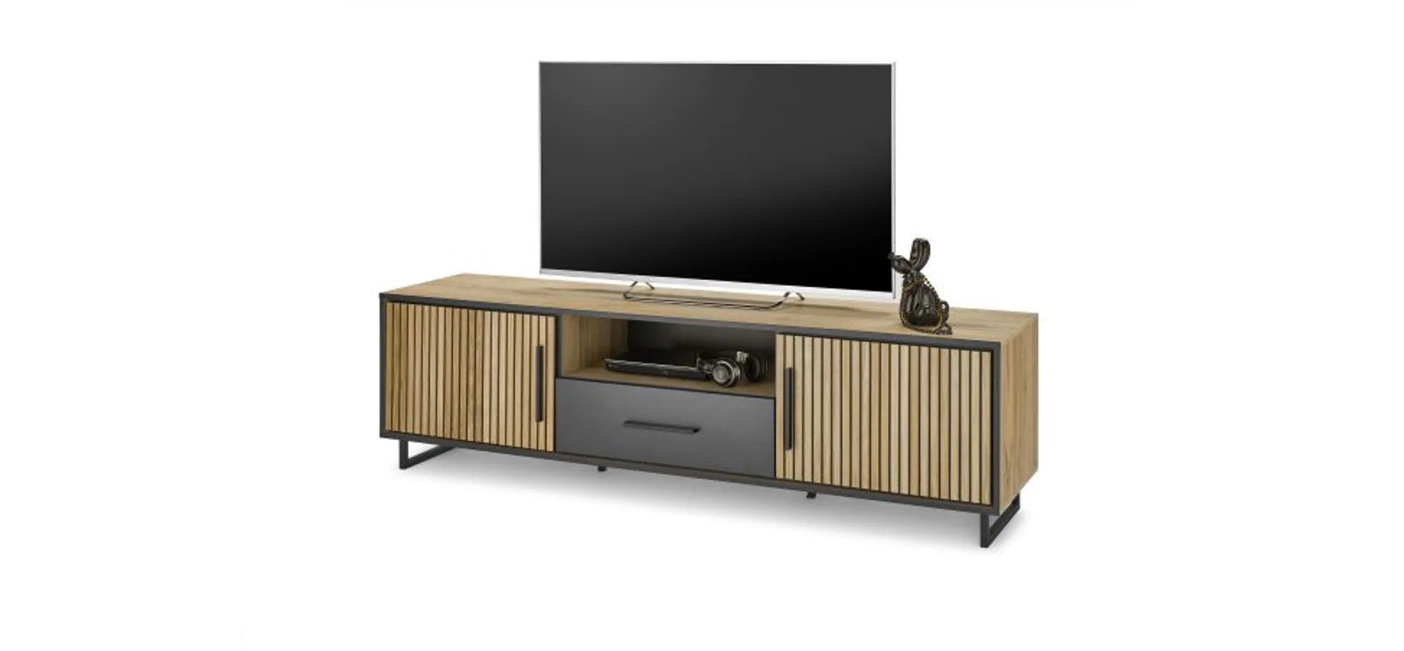 TV-Lowboard, Eiche, B 185 cm - Ela
