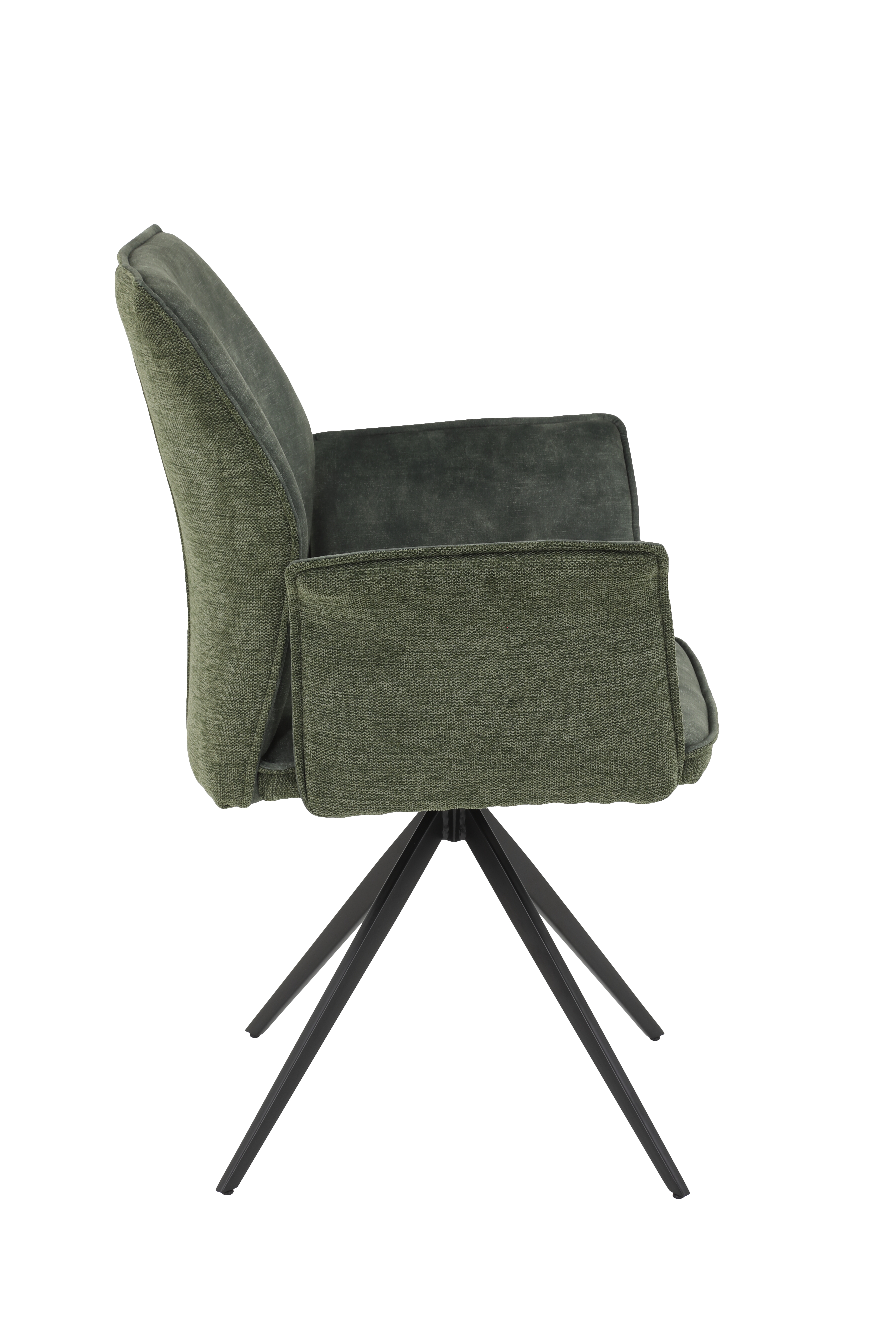 Sessel, Bezug grün, Gestell schwarz - MyTrend358
