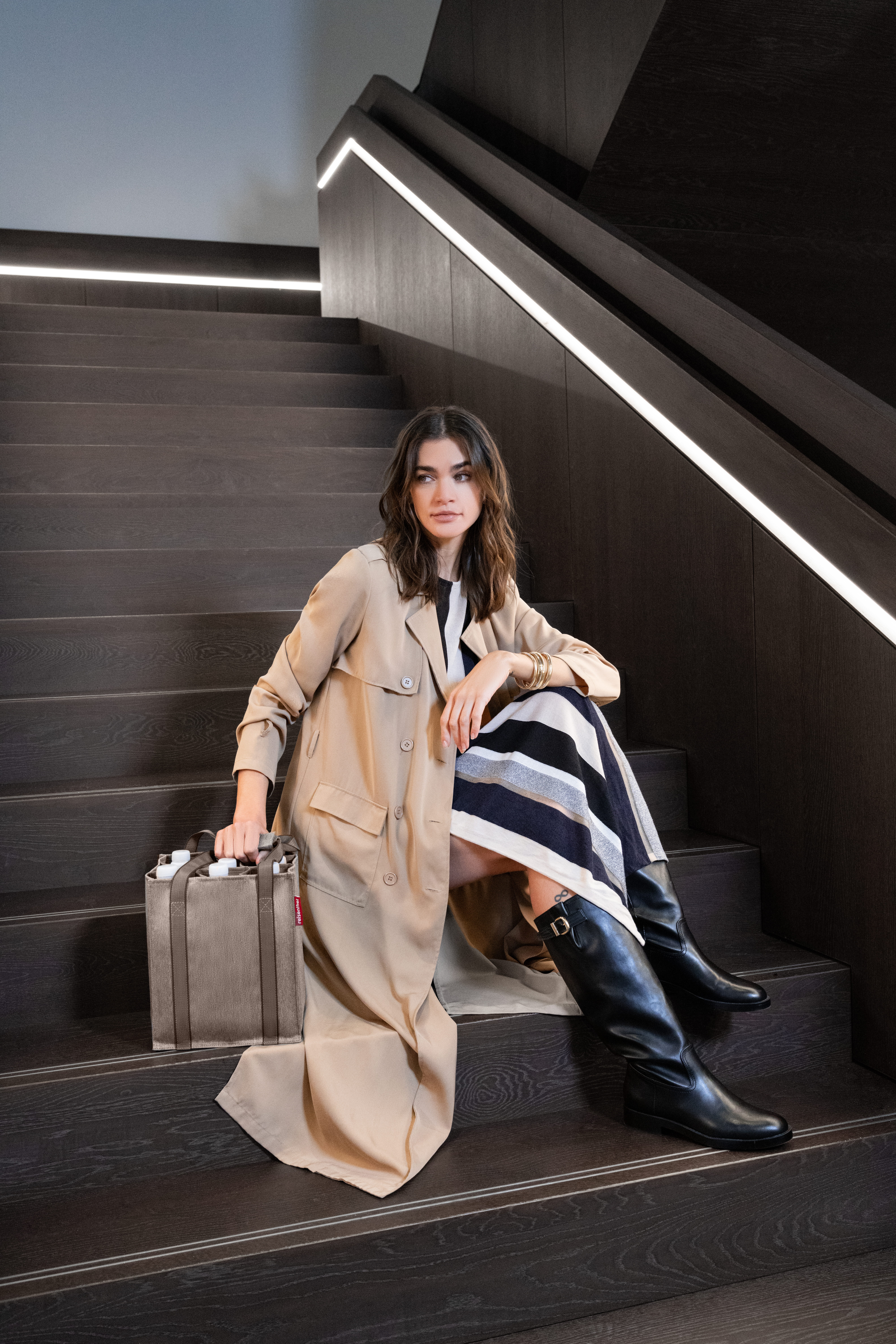 reisenthel, bottlebag dots - herringbone mokka reisenthel, bottlebag dots - herringbone mokka