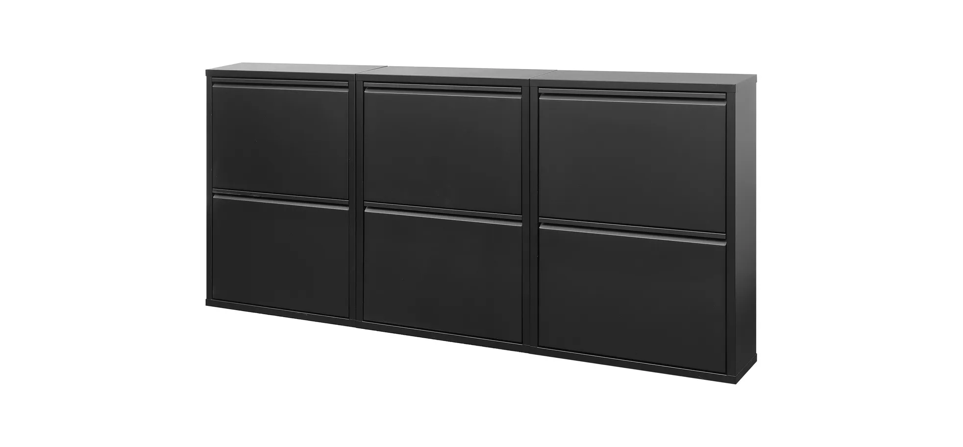 Schuhschrank - B ca. 50 cm, Schwarz